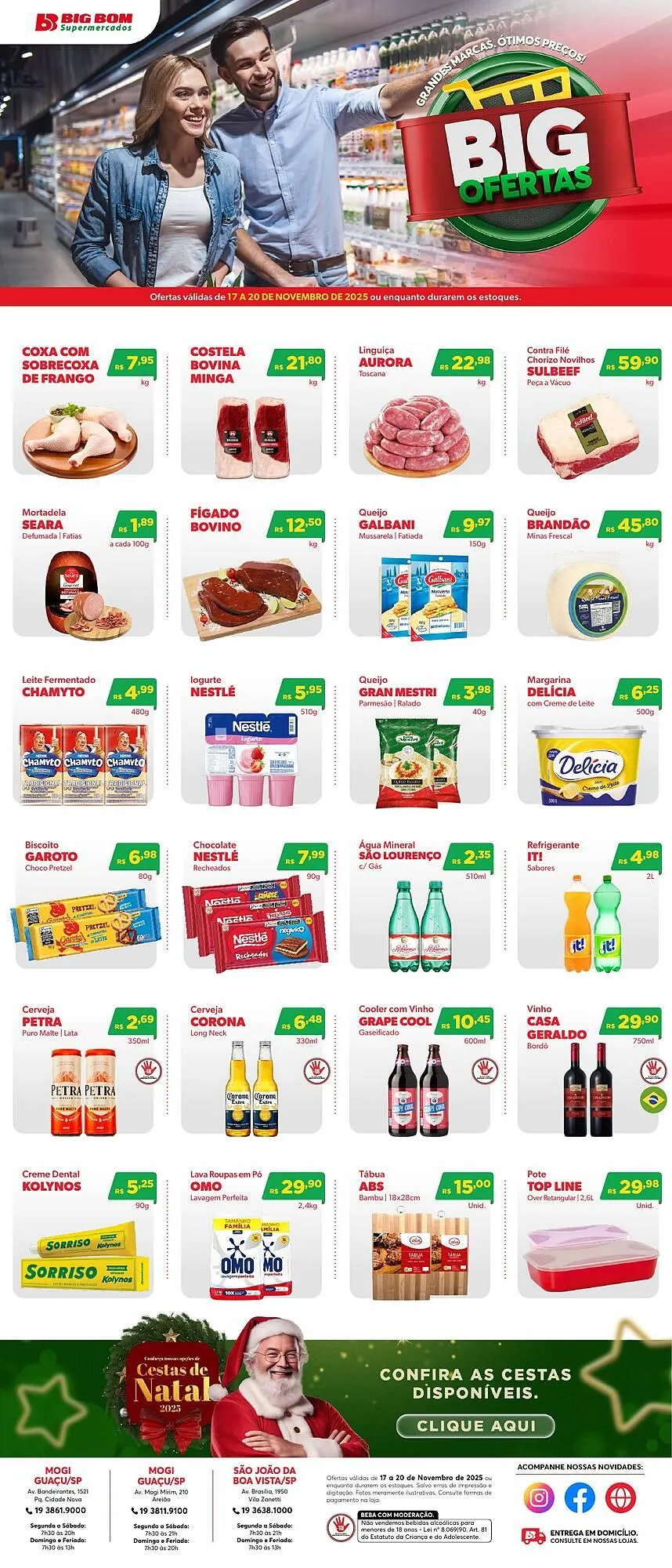 Encarte de Catálogo Big Bom Supermercados 17 de novembro até 20 de novembro 2025 - Pagina 1