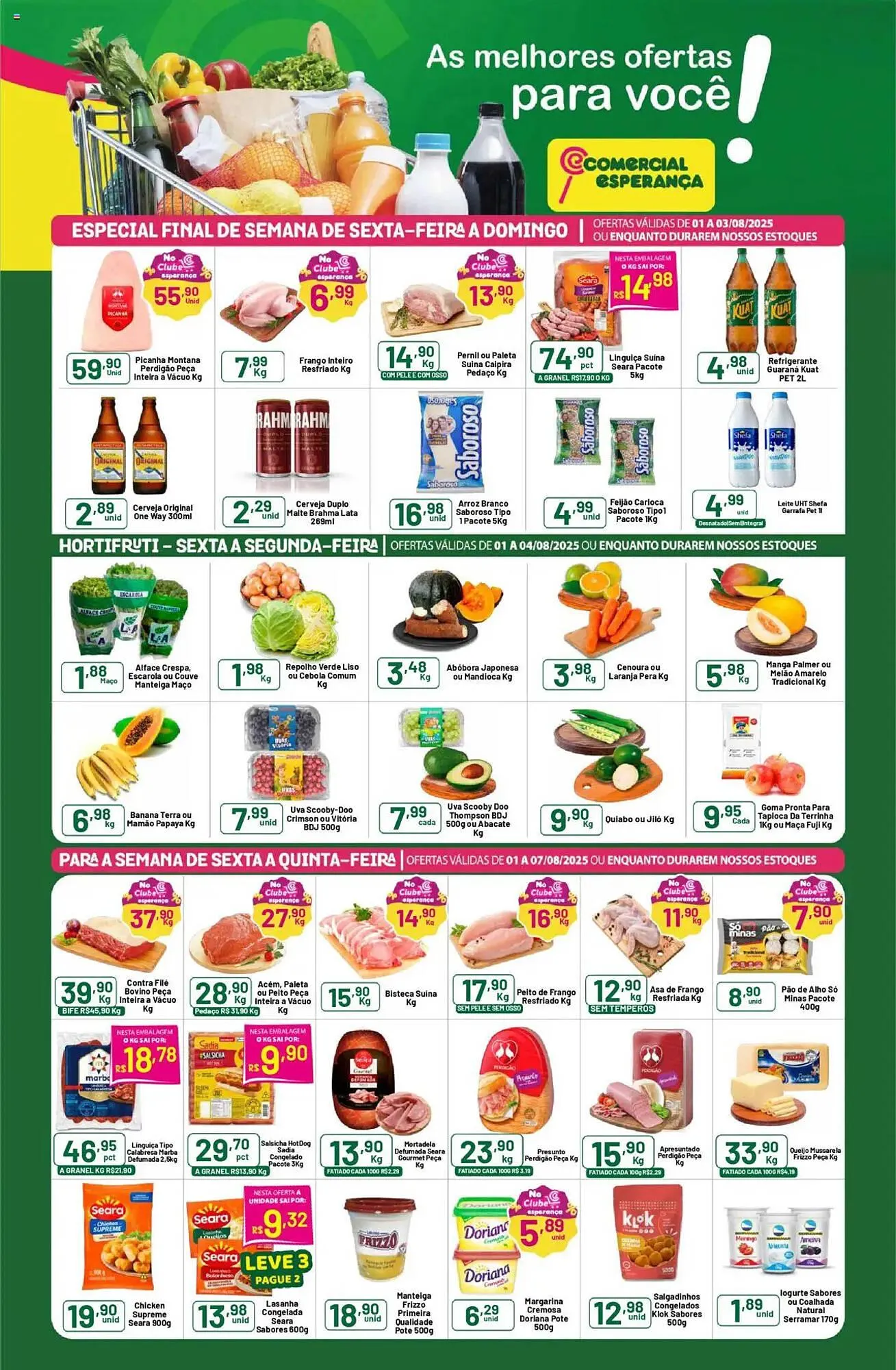 Encarte de Catálogo Comercial Esperança 1 de agosto até 7 de agosto 2025 - Pagina 1