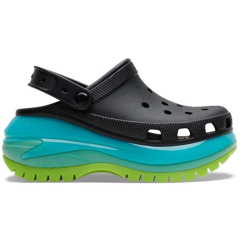 Sandália Crocs Classic Mega Crush Clog BLACK/MULTI