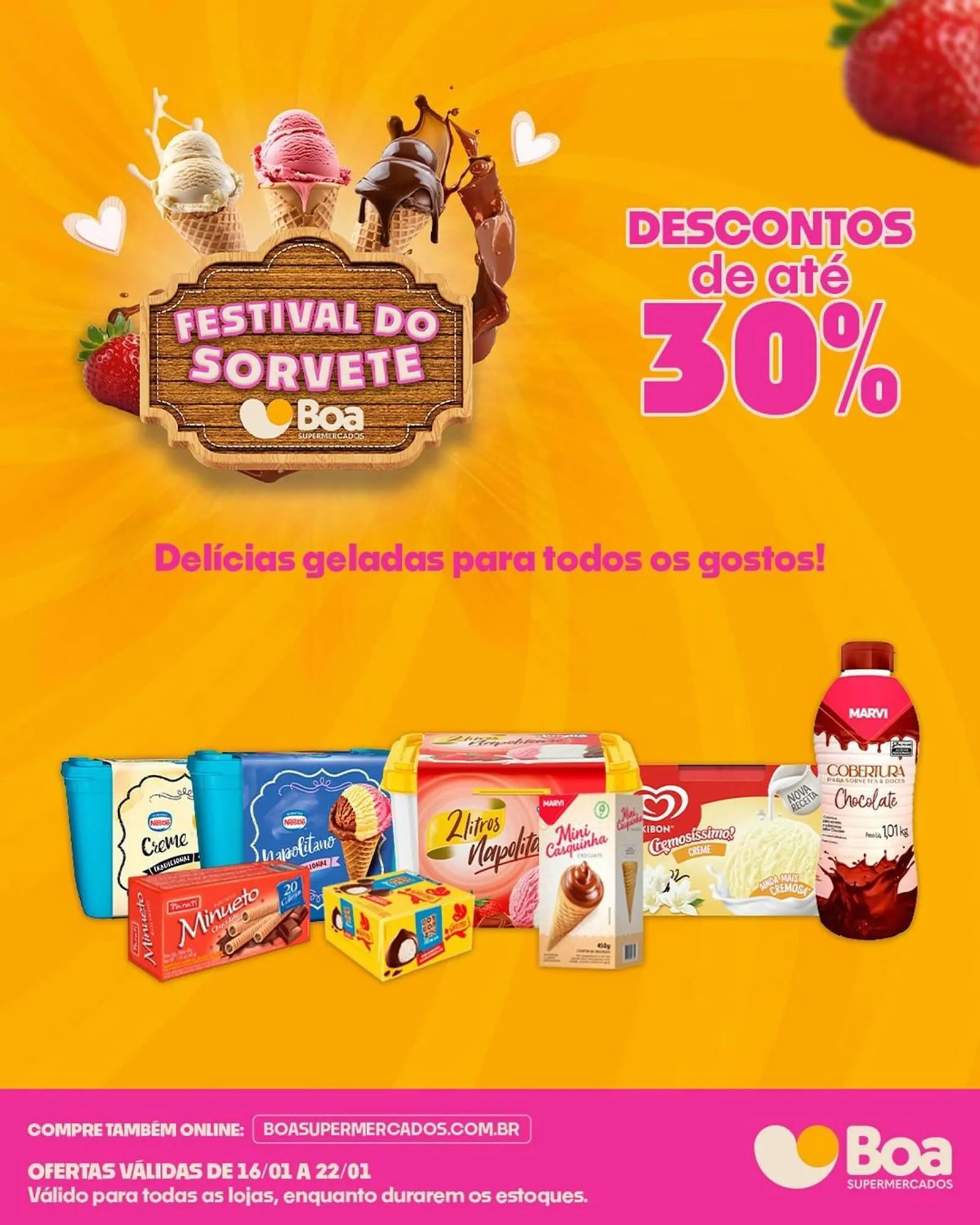 Encarte de Tabloide Boa Supermercados 19 de janeiro até 22 de janeiro 2026 - Pagina 1