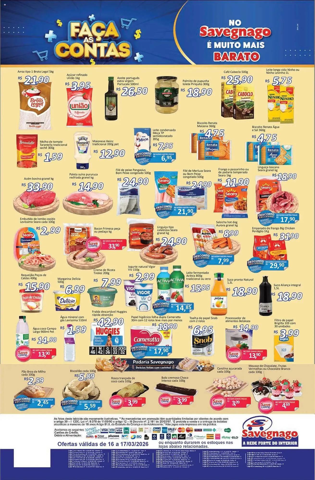 Encarte de Catálogo Supermercados Savegnago 16 de março até 18 de março 2026 - Pagina 2