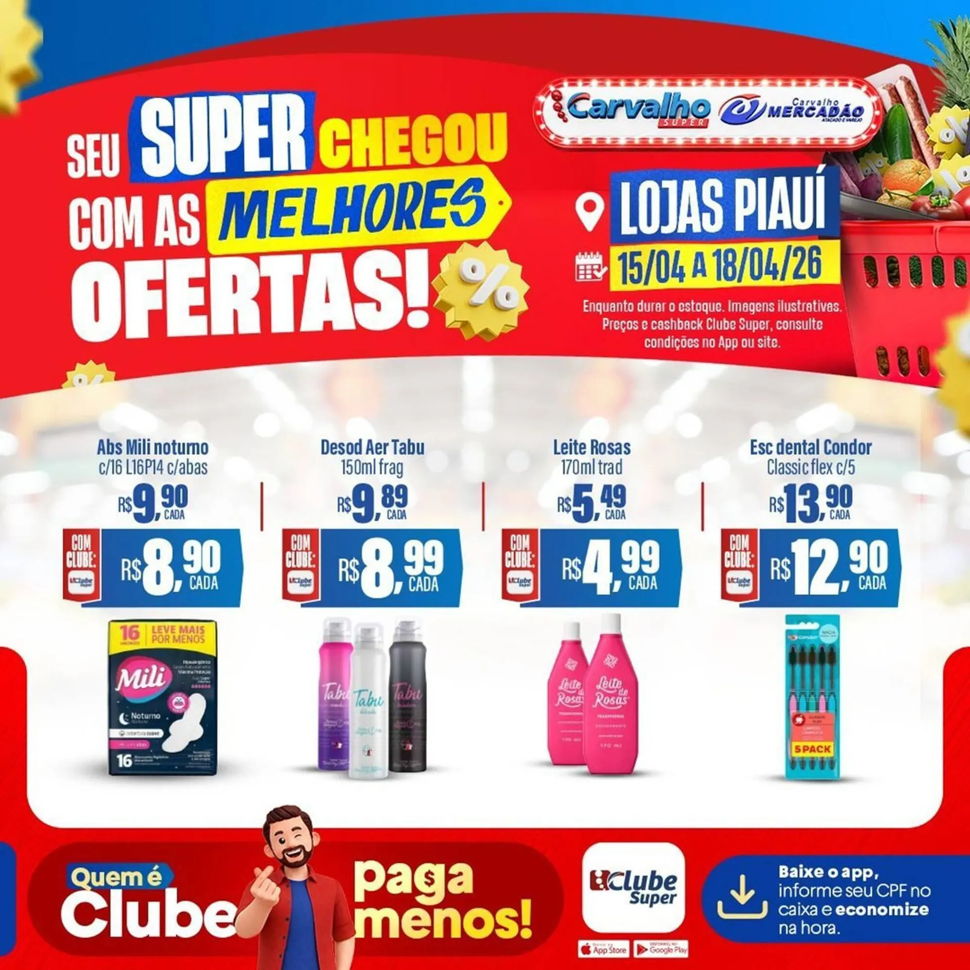 Encarte de Catálogo Carvalho Supermercado 15 de abril até 18 de abril 2026 - Pagina 9