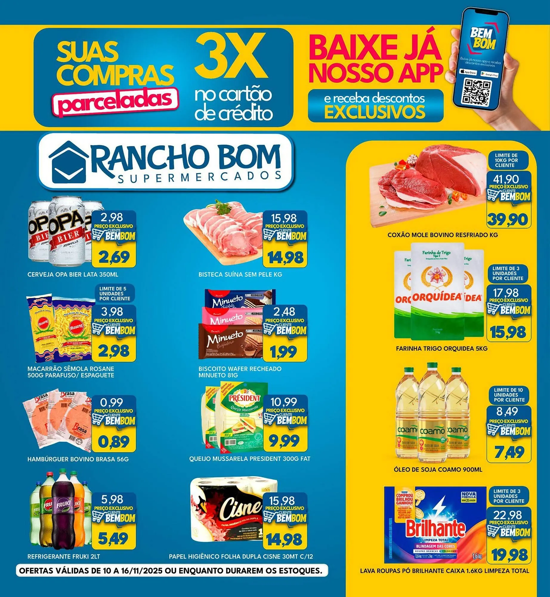 Encarte de Catálogo Rancho Bom Supermercados 6 de novembro até 16 de novembro 2025 - Pagina 1