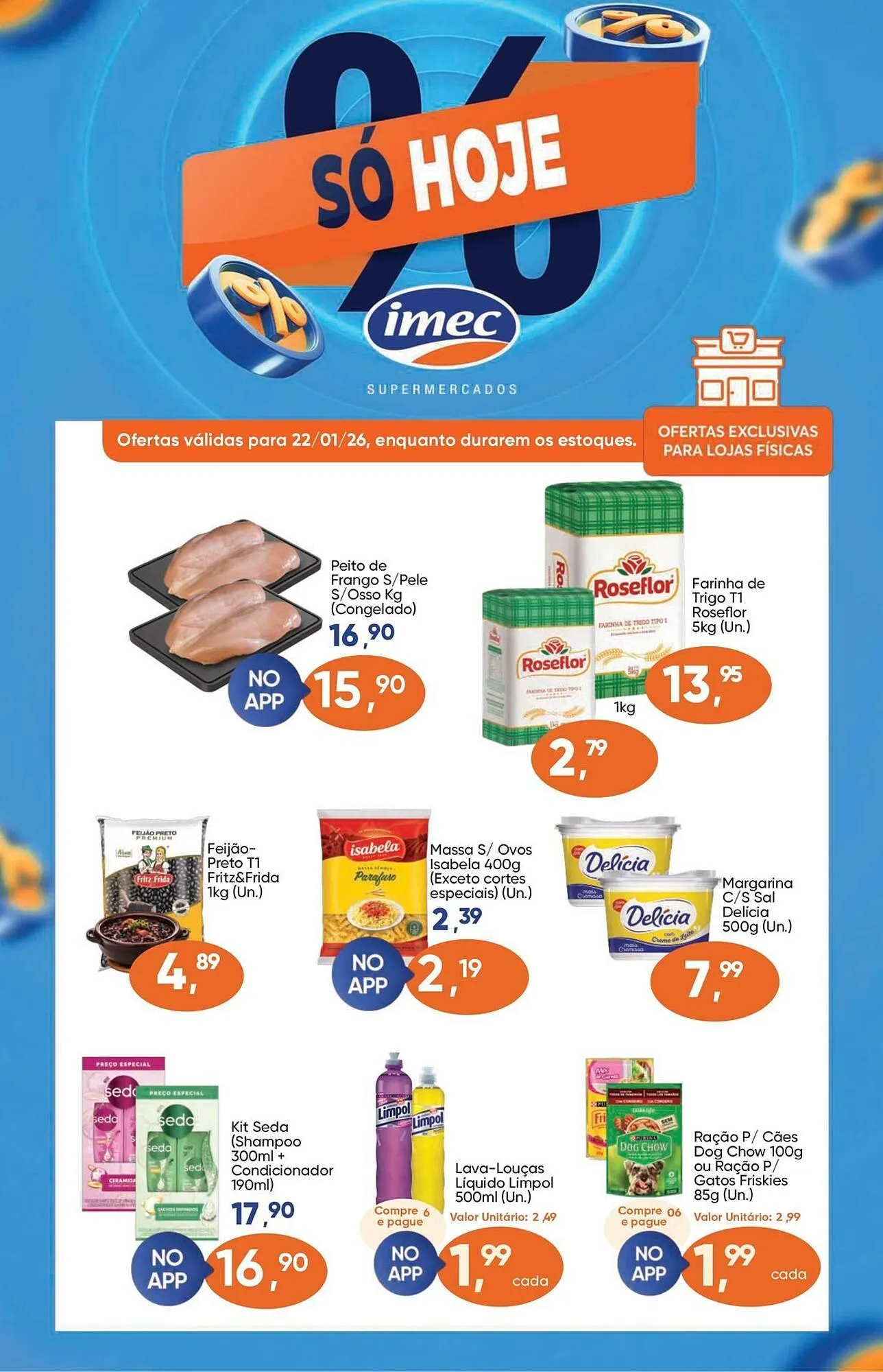 Encarte de Catálogo Imec Supermercados 22 de janeiro até 26 de janeiro 2026 - Pagina 1