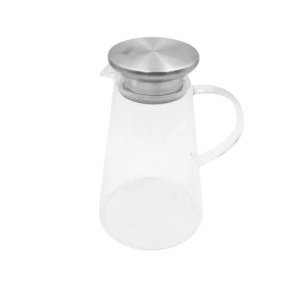 Jarra C/ Tampa Inox Titanium 1,9 L - Vidro