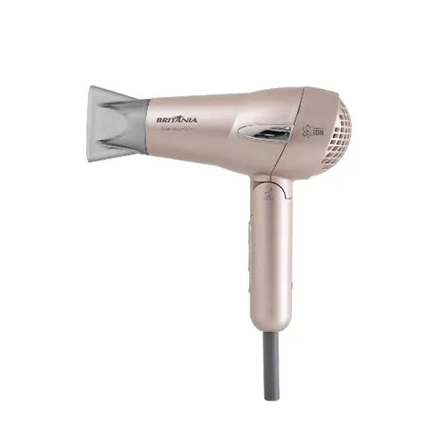 Kit Secador e Chapinha Britânia Travel Rose Gold Bivolt