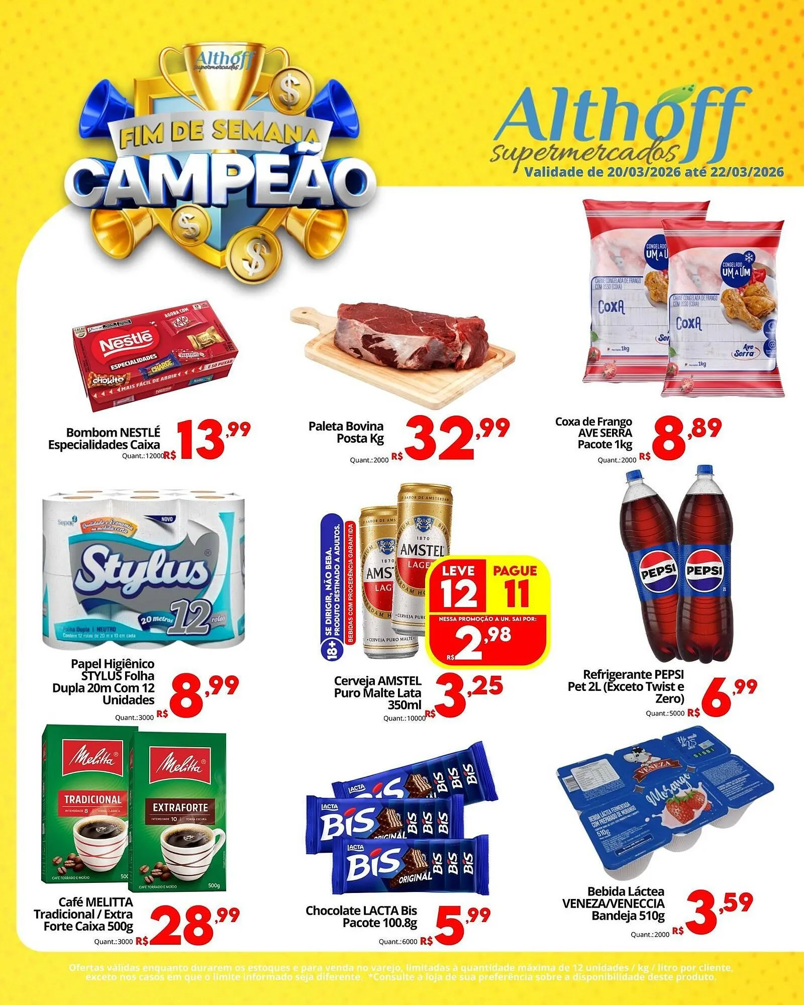 Encarte de Encarte Althoff Supermercados 20 de março até 22 de março 2026 - Pagina 1