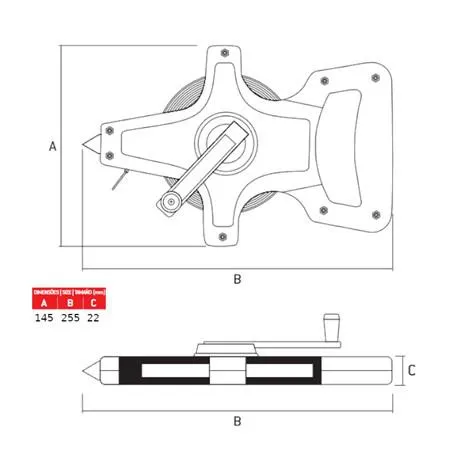 Trena Longa de Fibra 30 Metros Arco Aberto 314355 SPARTA