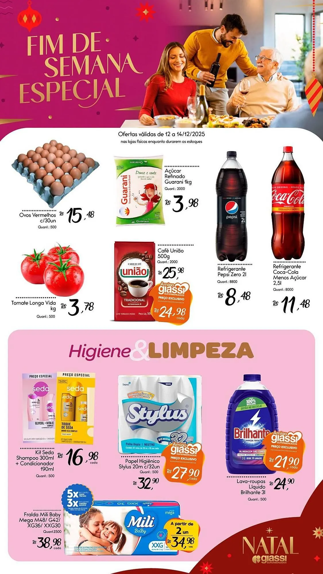 Encarte de Encarte Giassi Supermercados 12 de dezembro até 14 de dezembro 2025 - Pagina 2
