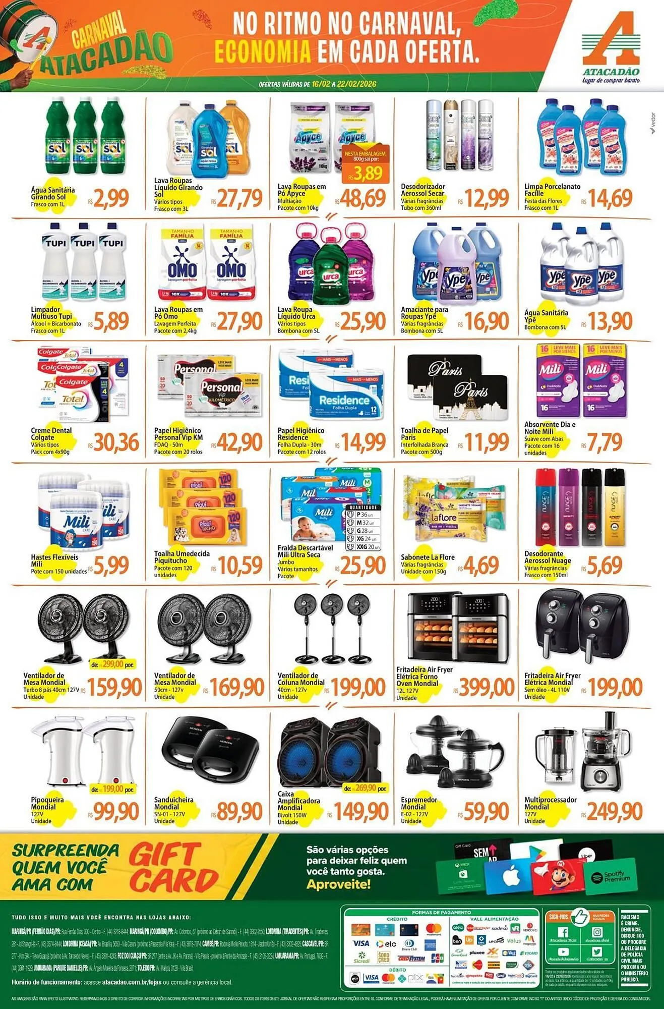 Encarte de Folheto Atacadão 16 de fevereiro até 22 de fevereiro 2026 - Pagina 3