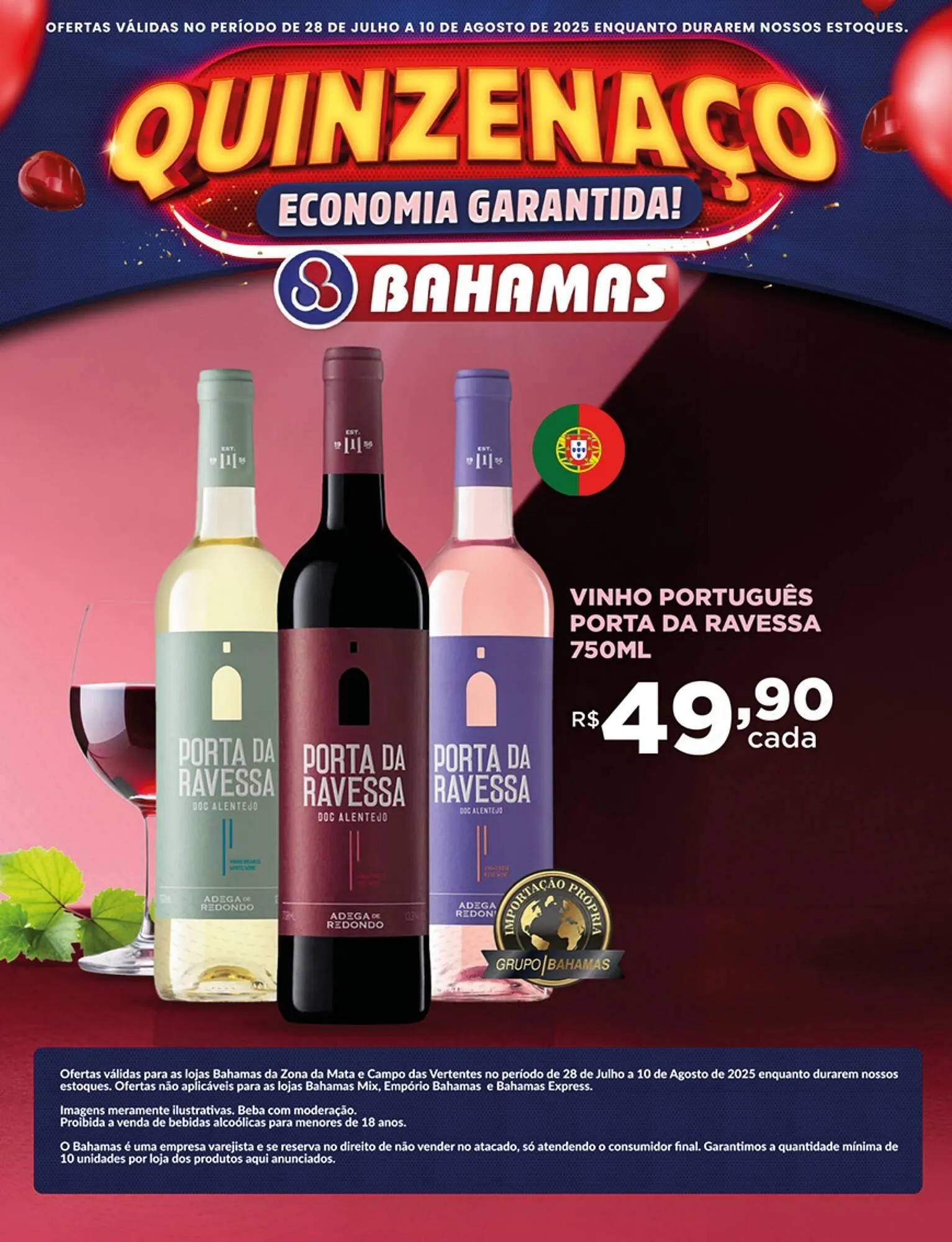 Encarte de Catálogo Bahamas Supermercados 28 de julho até 10 de agosto 2025 - Pagina 1