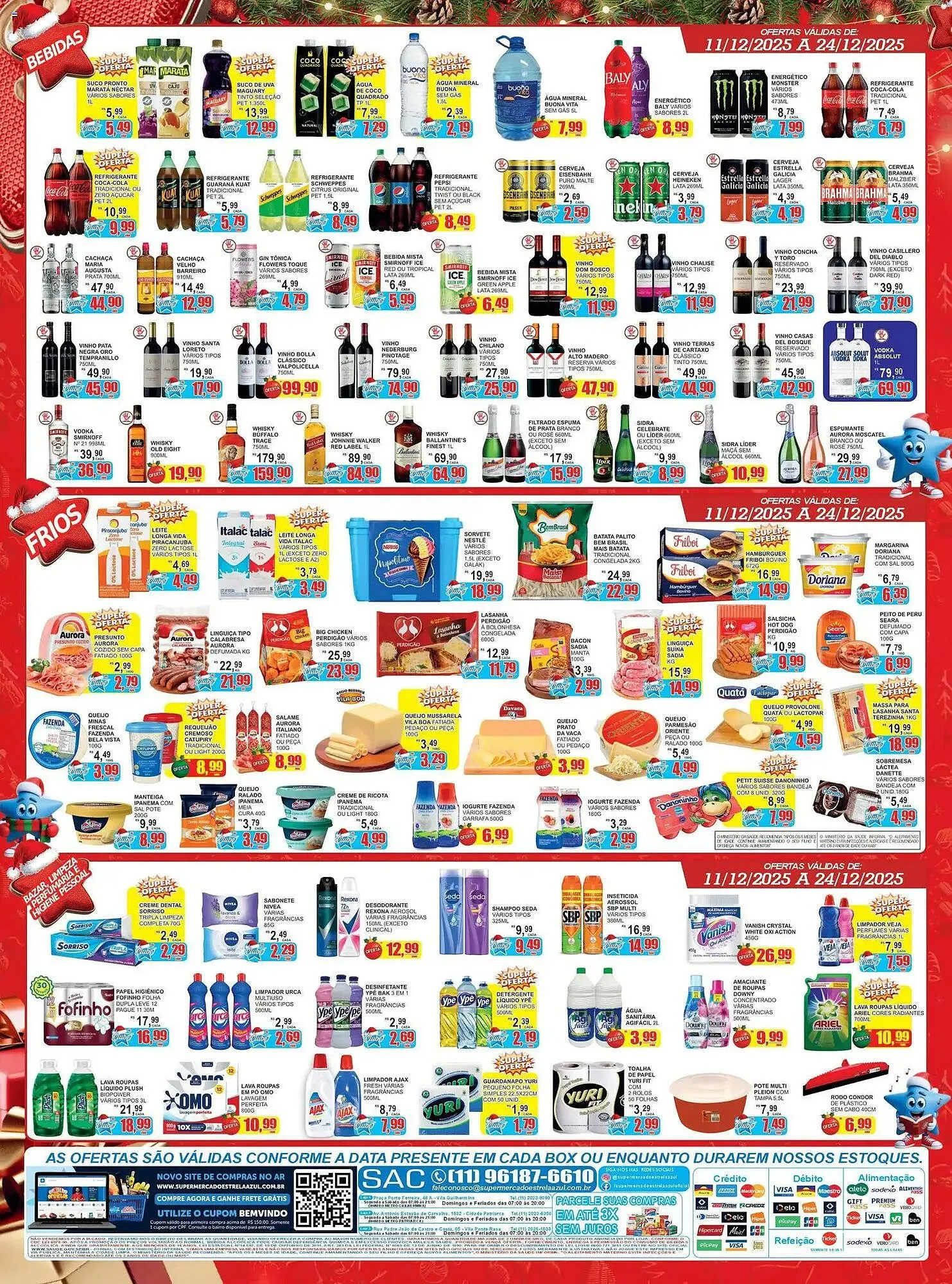 Encarte de Folheto Supermercado Estrela Azul 11 de dezembro até 24 de dezembro 2025 - Pagina 4