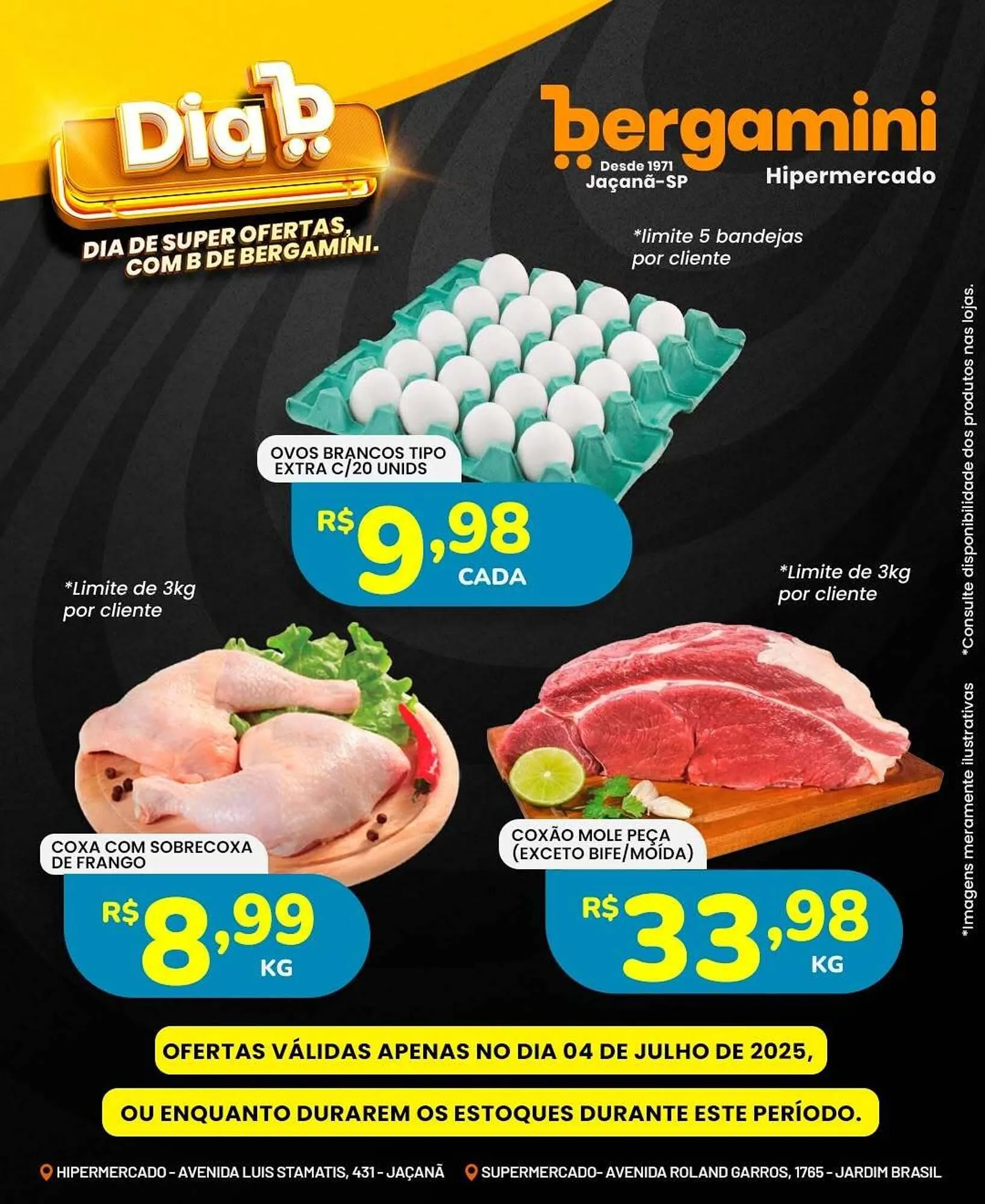Encarte de Catálogo Supermercado Bergamini 3 de julho até 4 de julho 2025 - Pagina 1