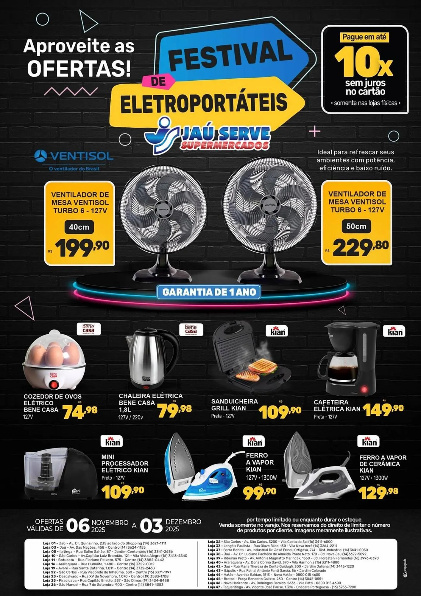 Encarte de Catálogo Supermercados Jau Serve 11 de novembro até 3 de dezembro 2025 - Pagina 1