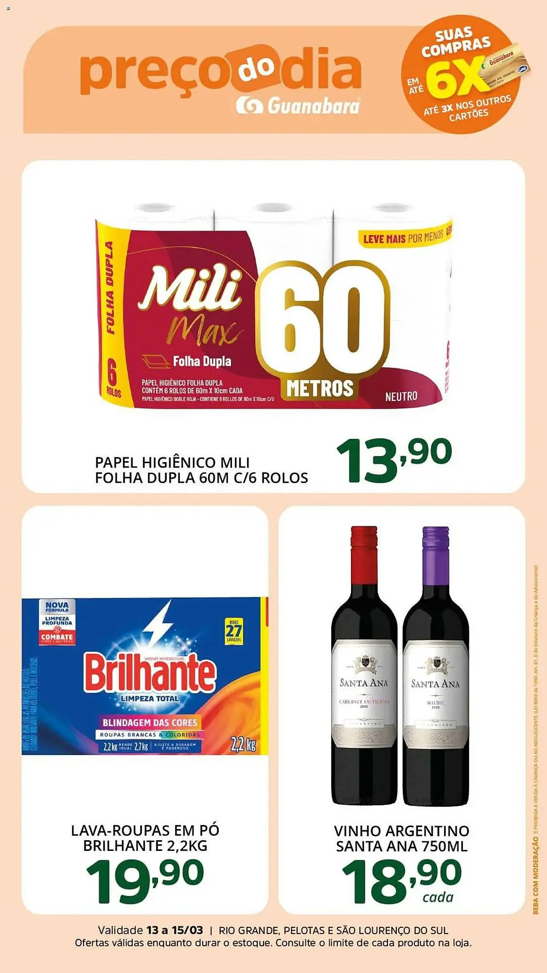 Encarte de Encarte Supermercados Guanabara 13 de março até 15 de março 2026 - Pagina 5