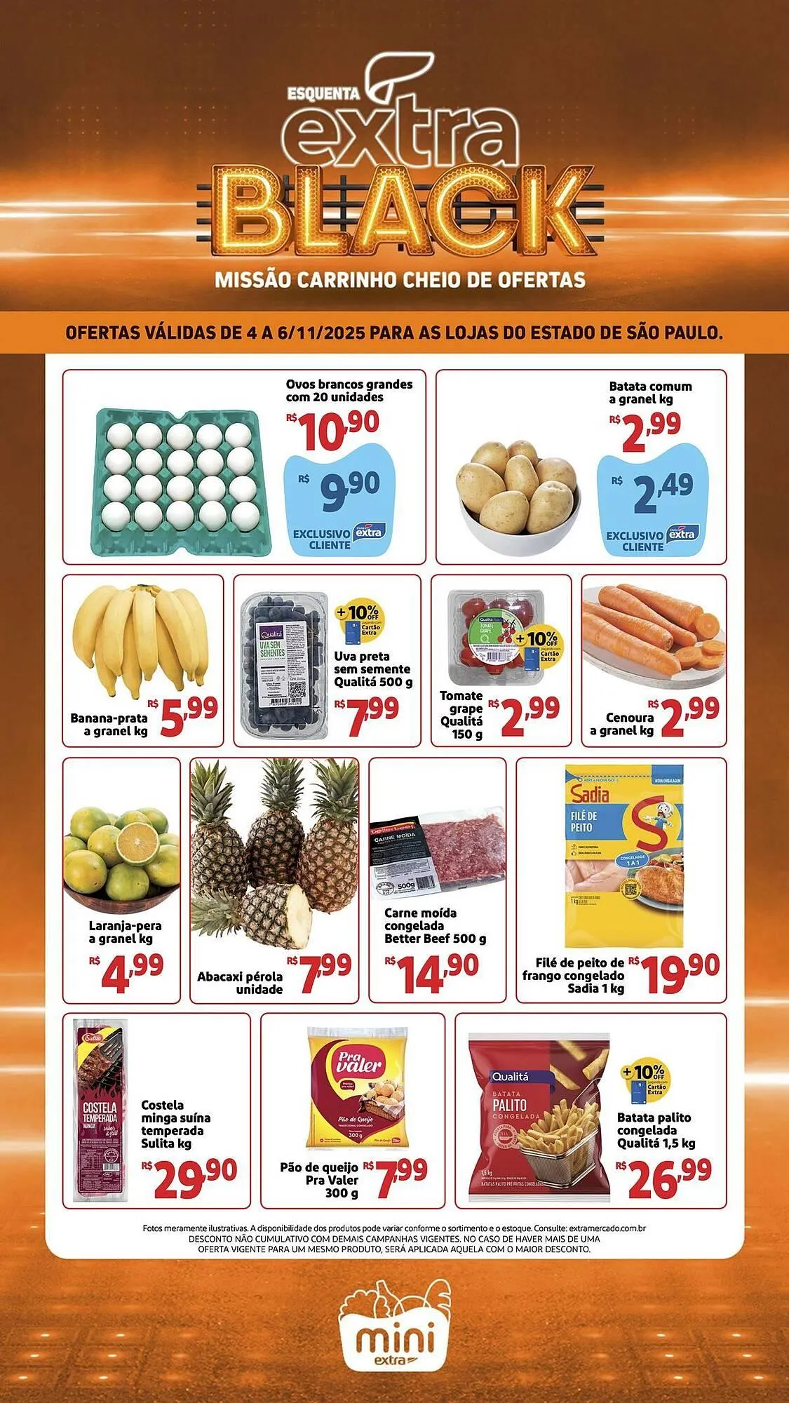 Encarte de Folheto Mini Extra 4 de novembro até 6 de novembro 2025 - Pagina 1