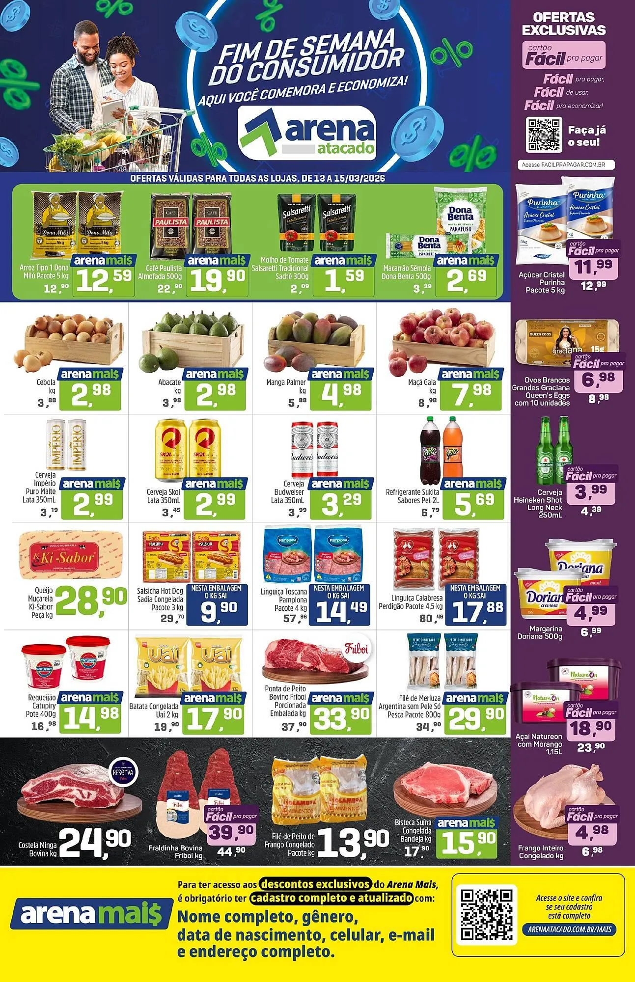 Encarte de Folheto Arena Atacado 13 de março até 15 de março 2026 - Pagina 1