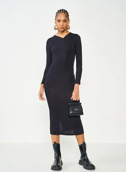 Vestido Slim Com Aplicação