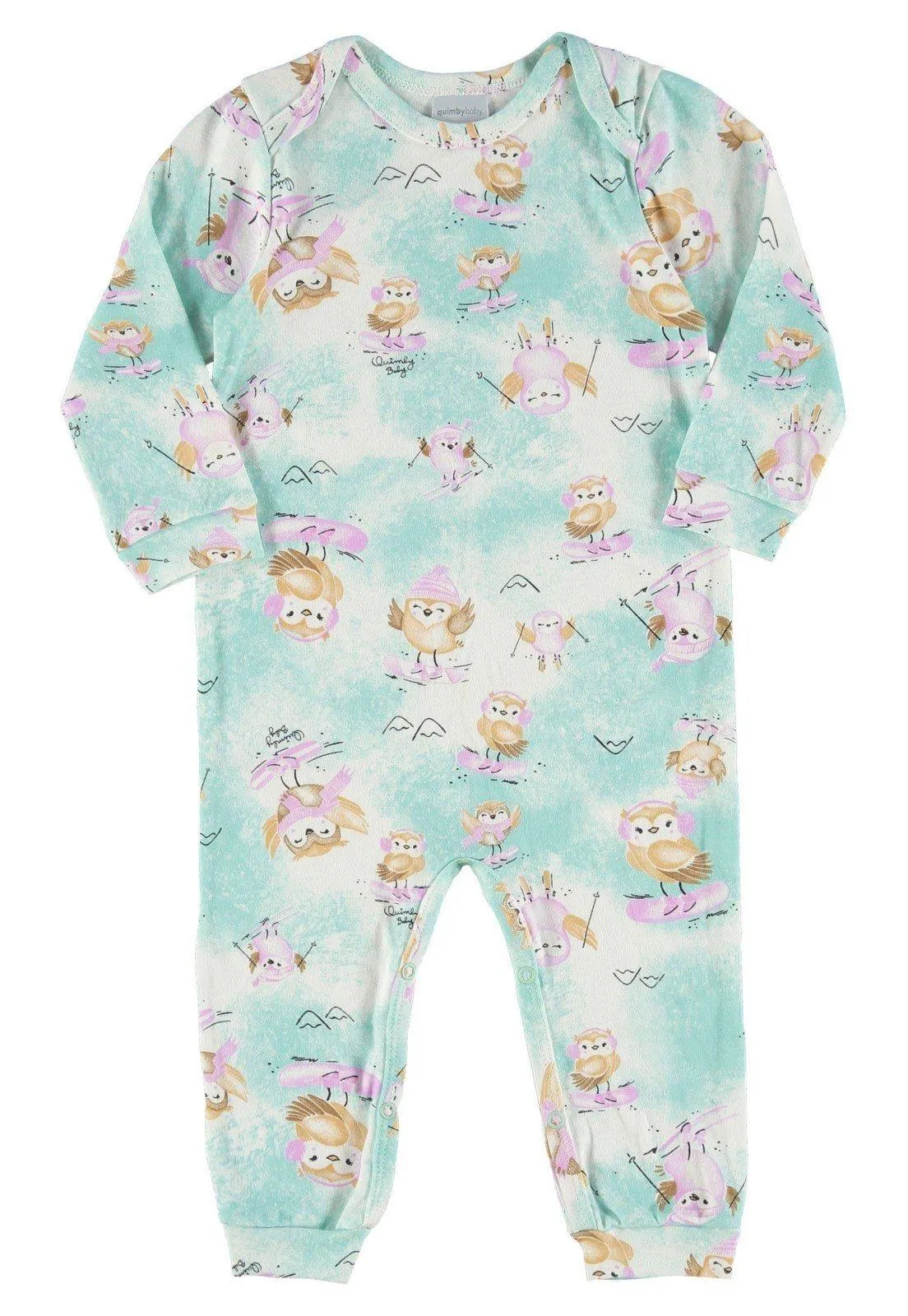 Macacão Bebê em Suedine Quimby Azul