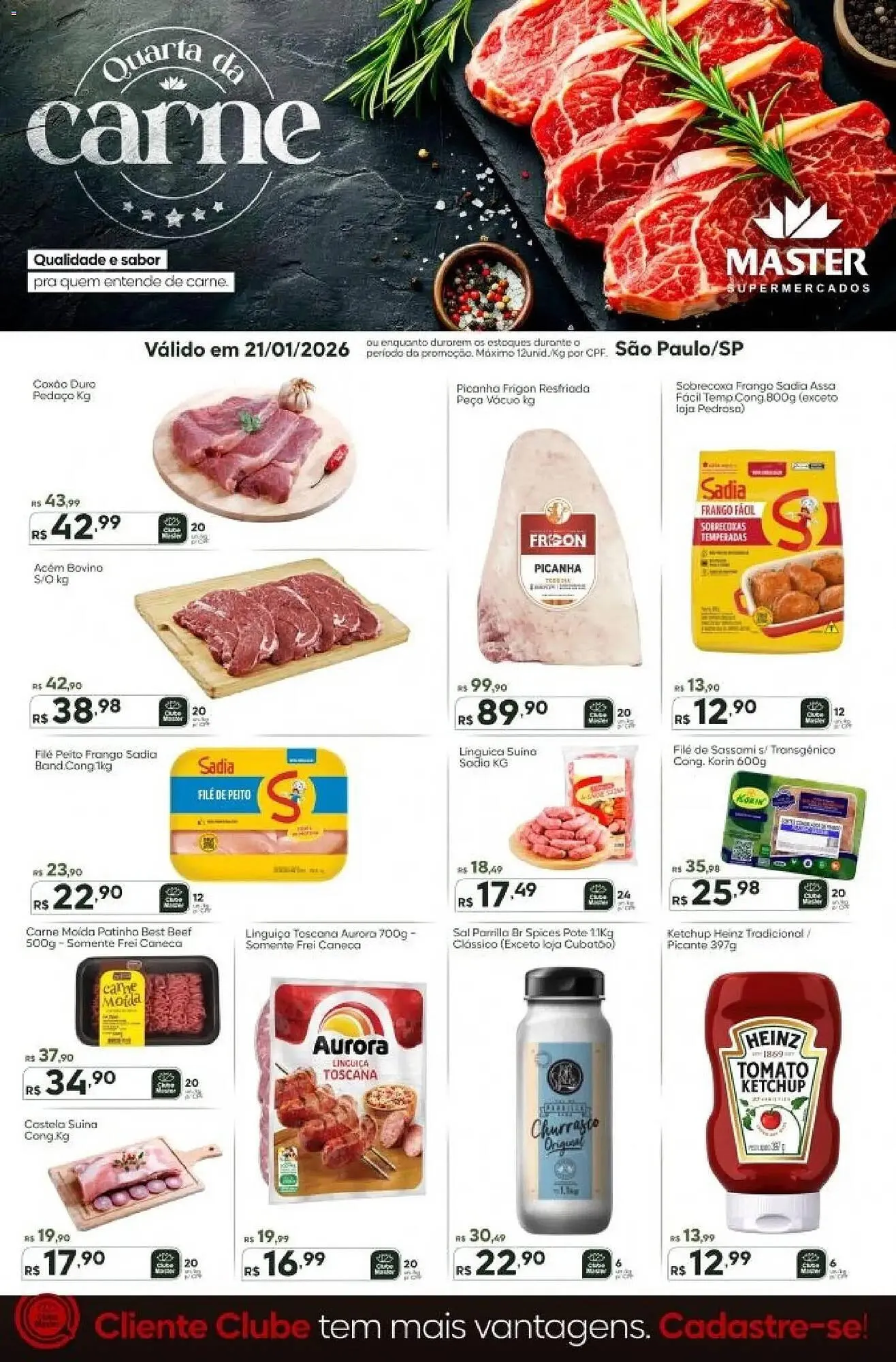 Encarte de Folheto Master Supermercados 21 de janeiro até 21 de janeiro 2026 - Pagina 1
