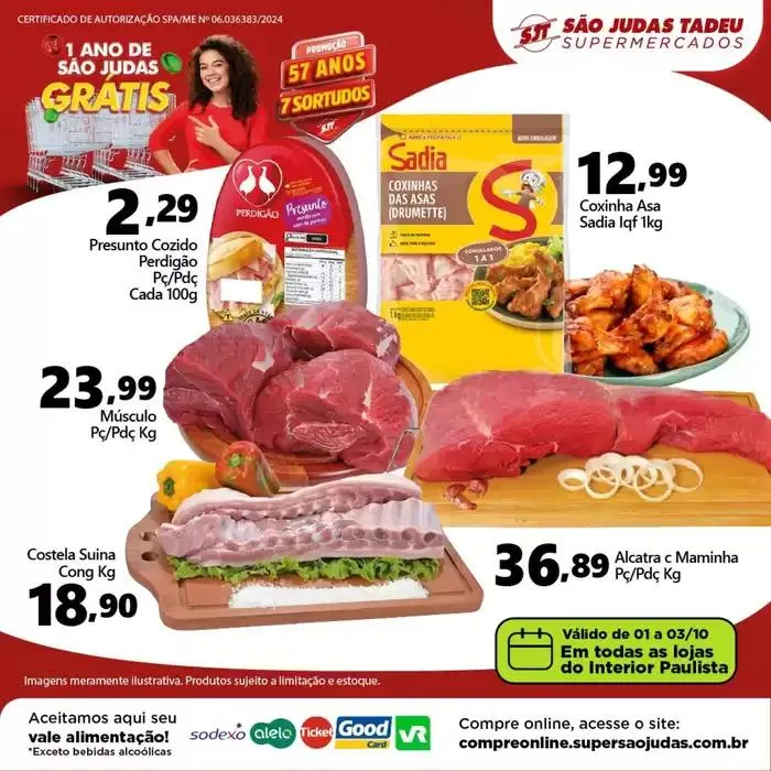 Encarte de Super Ofertas  1 de outubro até 3 de outubro 2024 - Pagina 1