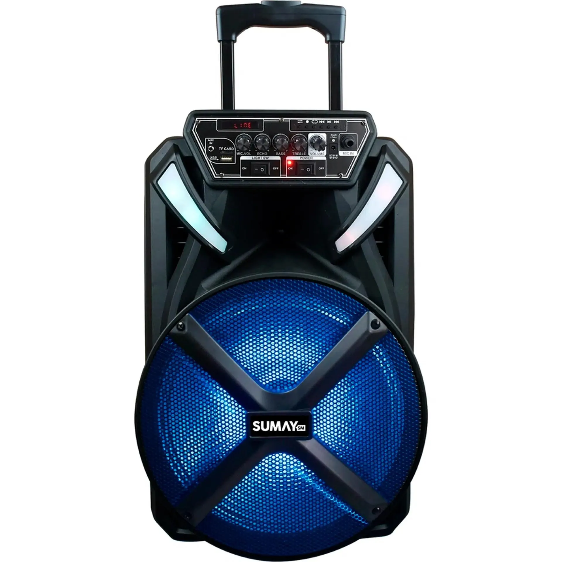 Caixa de Som Amplificada Sumay X-Prime 300W RMS Bluetooth com Microfone