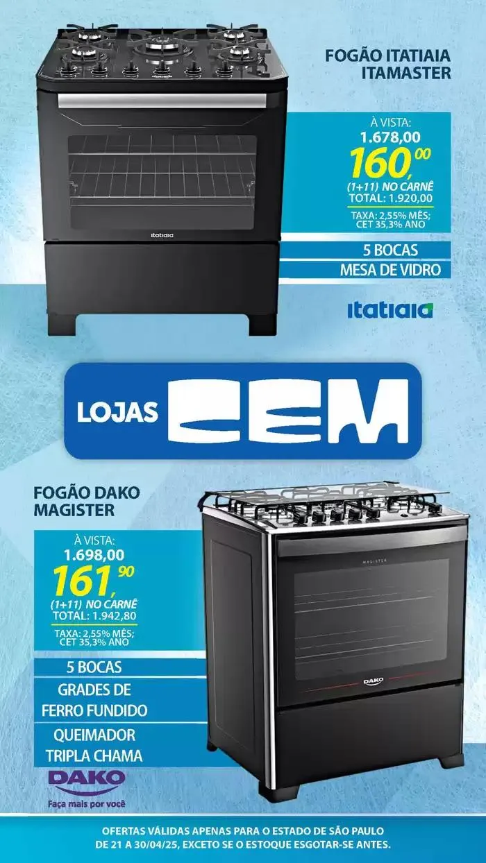 Encarte de Encarte Lojas Cem 18 de abril até 30 de abril 2025 - Pagina 40