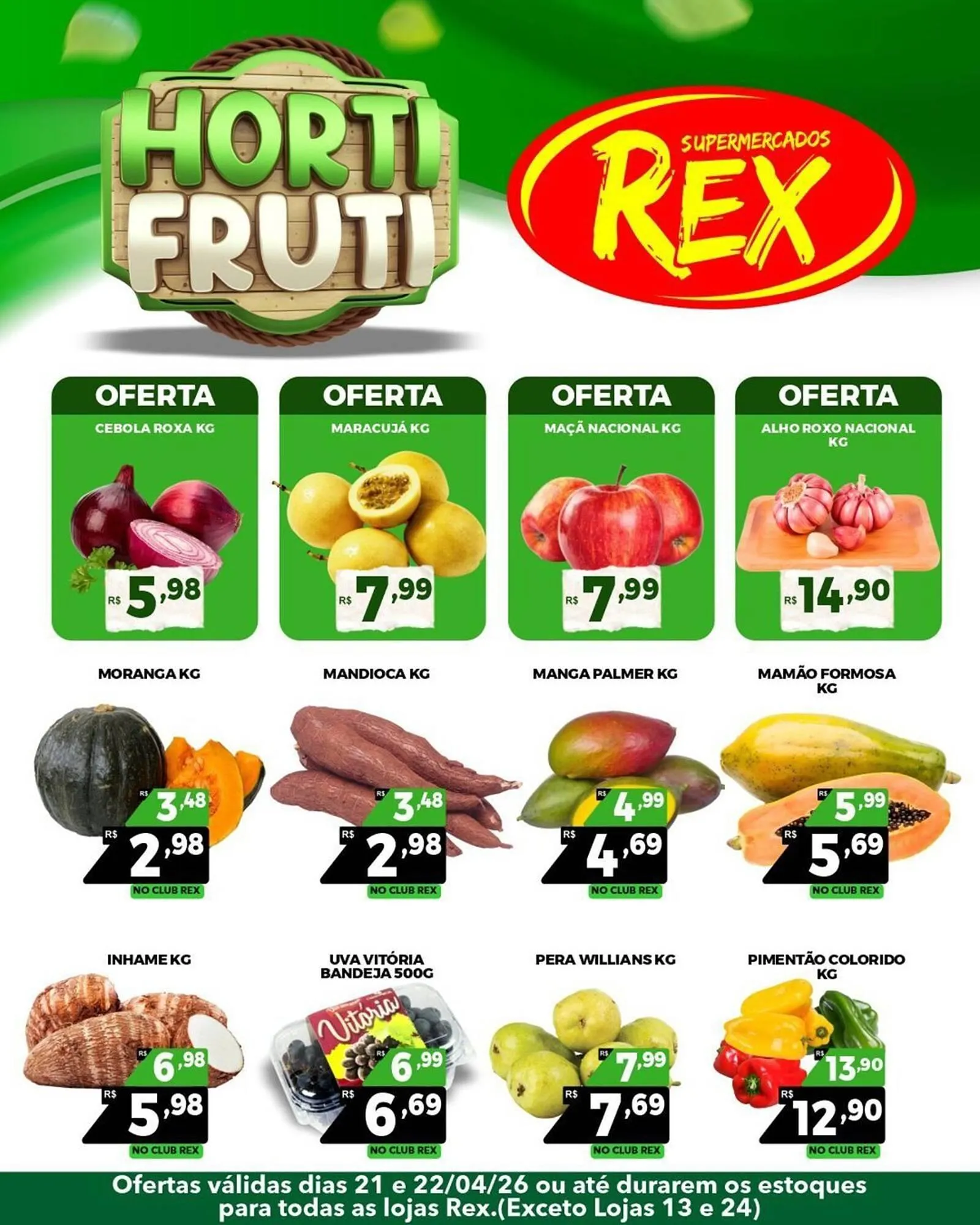 Encarte de Catálogo Supermercados Rex 21 de abril até 22 de abril 2026 - Pagina 1