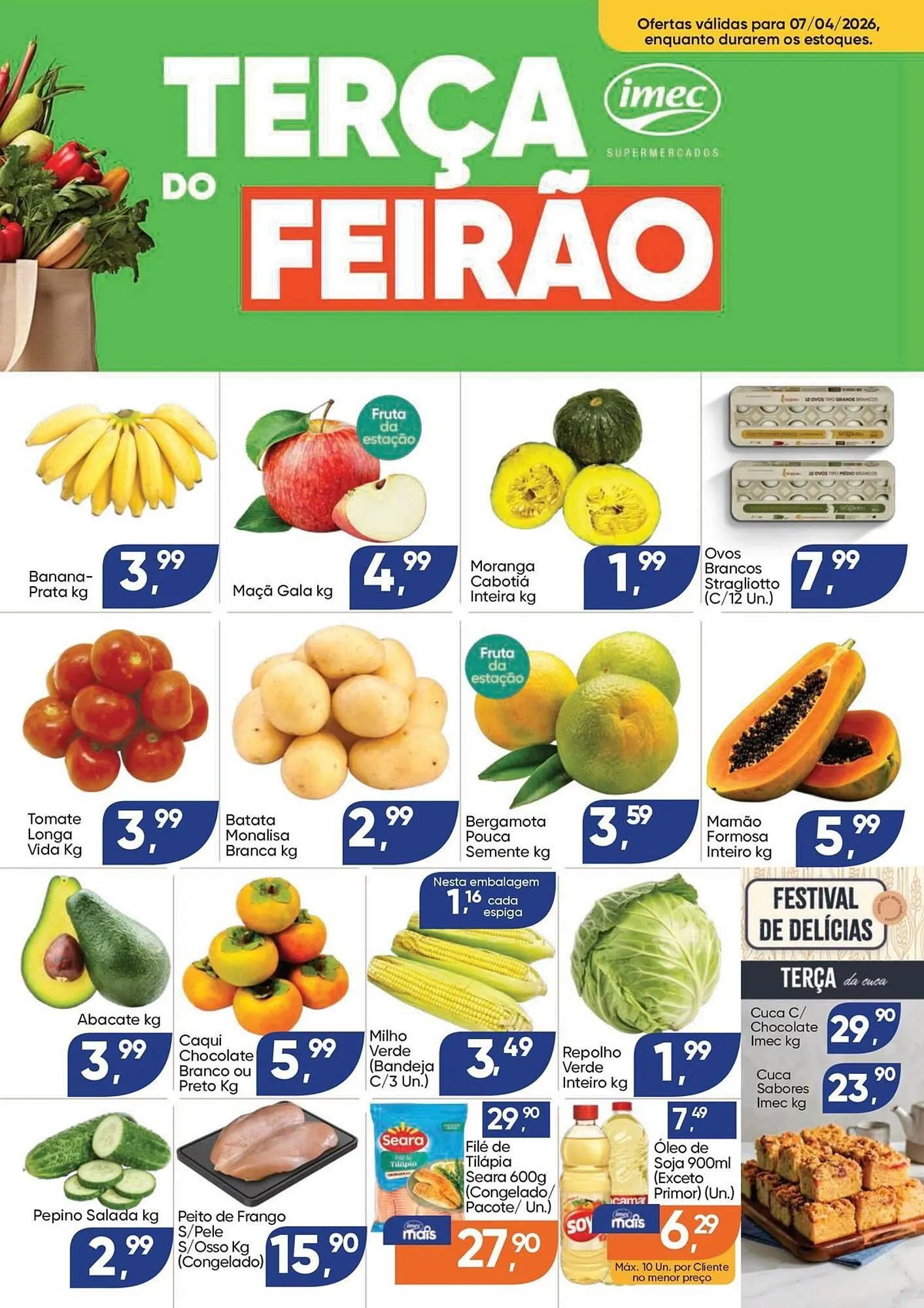 Encarte de Catálogo Imec Supermercados 7 de abril até 7 de abril 2026 - Pagina 1