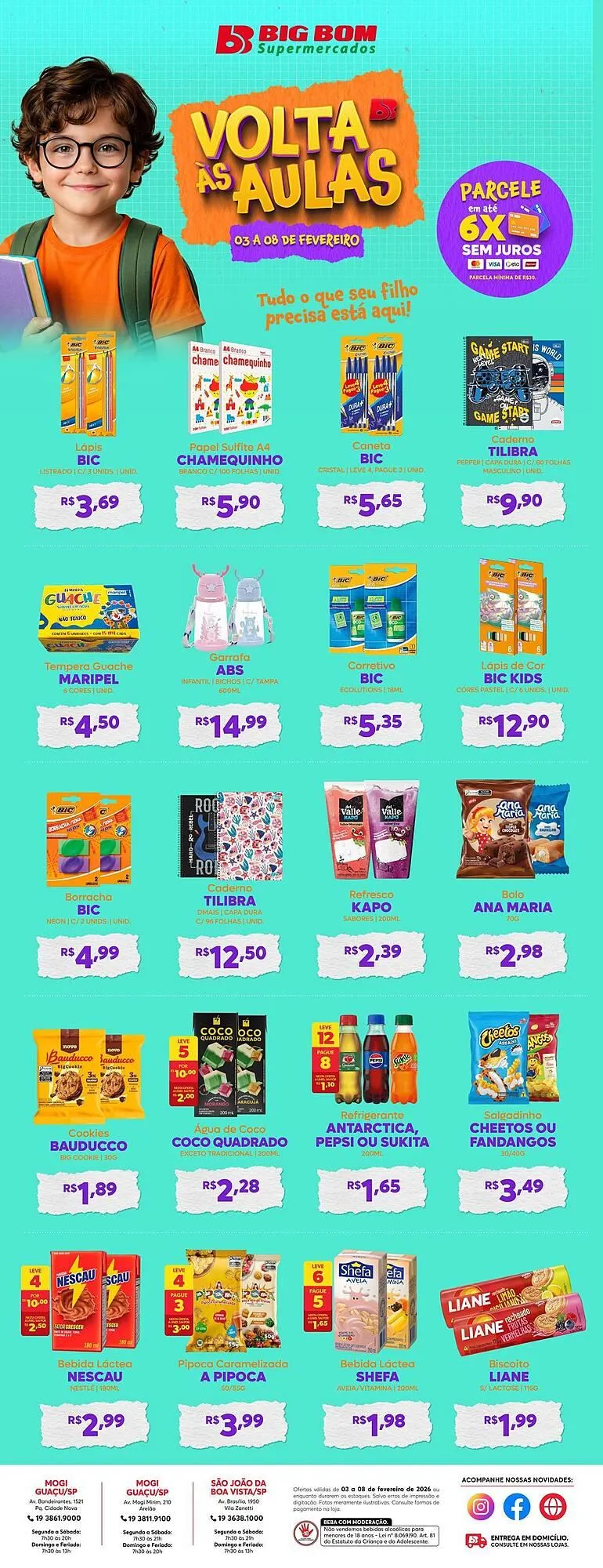 Encarte de Catálogo Big Bom Supermercados 3 de fevereiro até 8 de fevereiro 2026 - Pagina 1