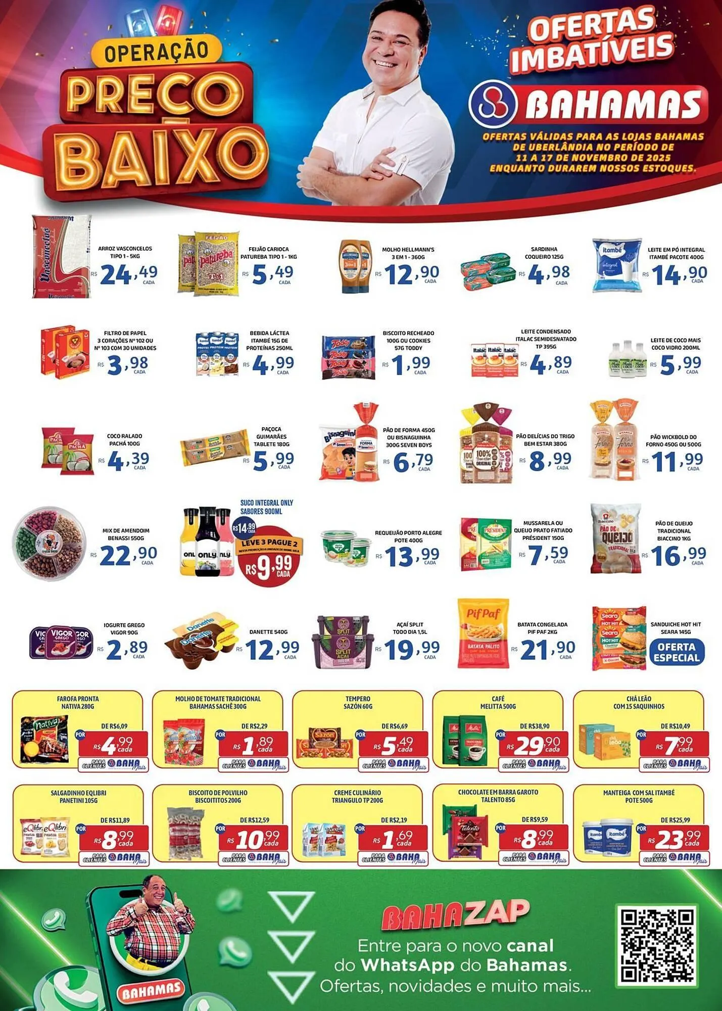 Encarte de Catálogo Bahamas Supermercados 11 de novembro até 17 de novembro 2025 - Pagina 1
