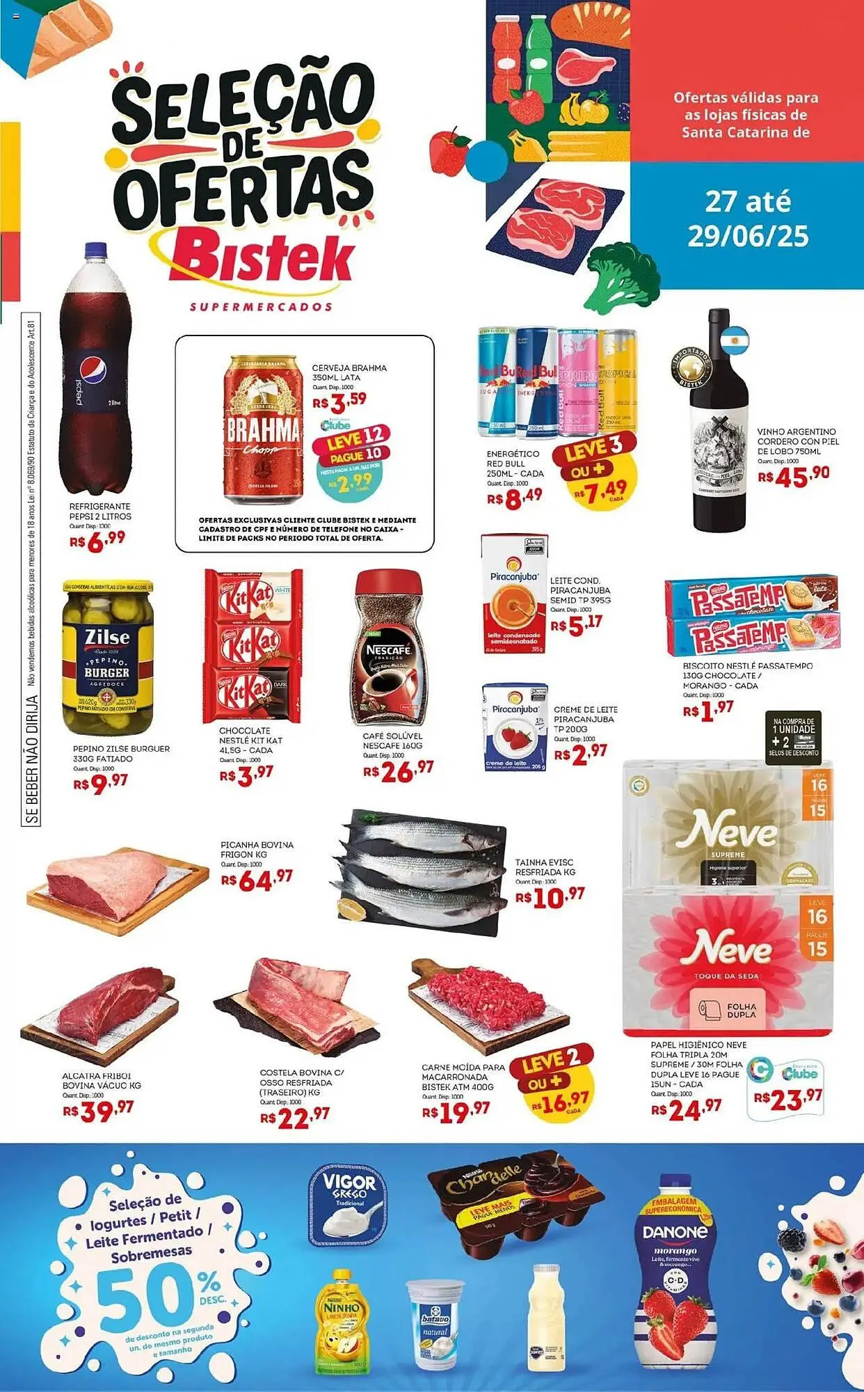 Encarte de Catálogo Bistek Supermercados 27 de junho até 29 de junho 2025 - Pagina 1