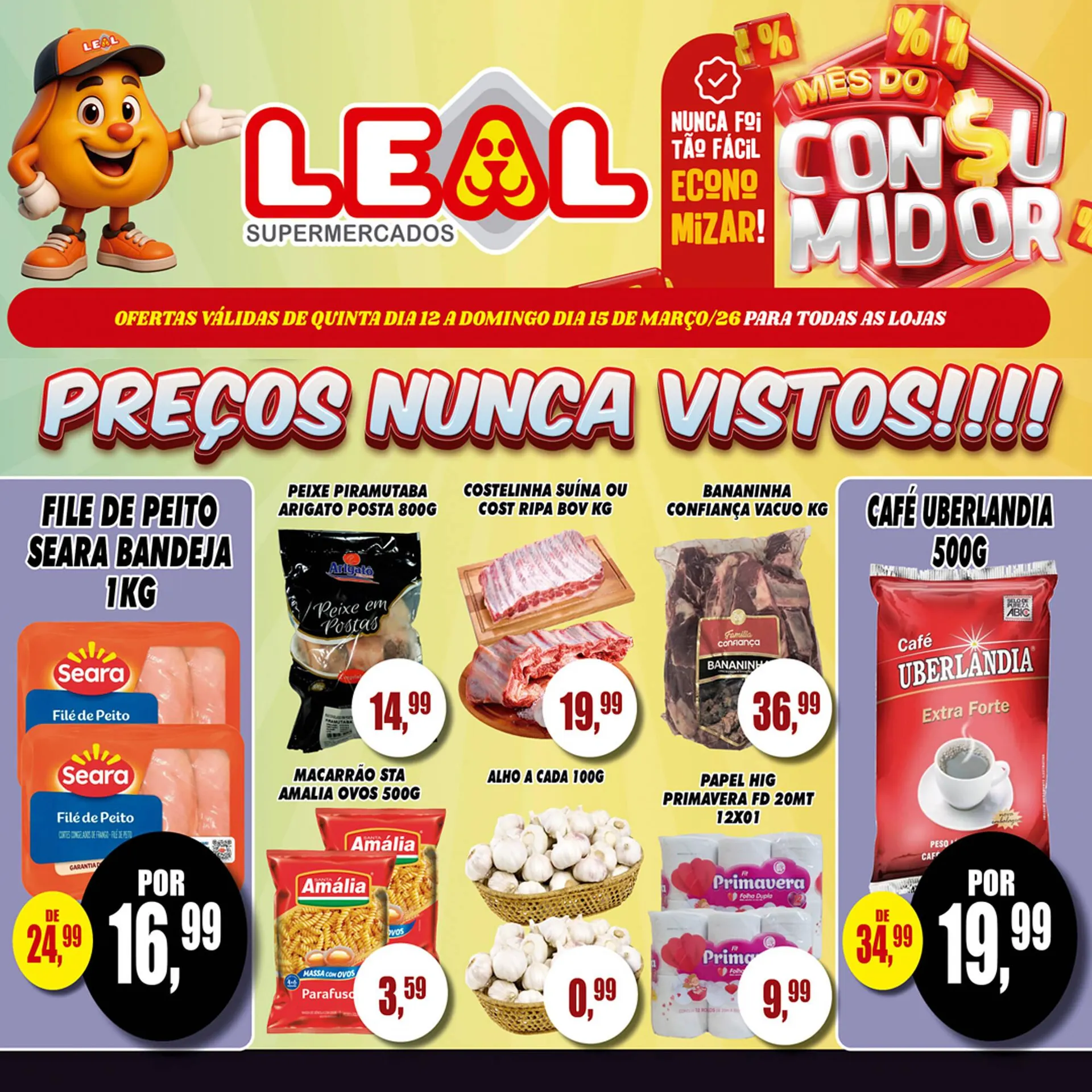 Encarte de Folheto Supermercado leal 12 de março até 15 de março 2026 - Pagina 3