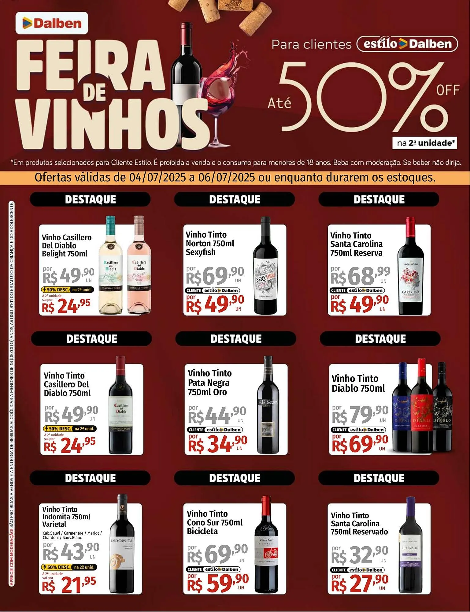 Encarte de Catálogo Supermercado Dalben 4 de julho até 6 de julho 2025 - Pagina 1