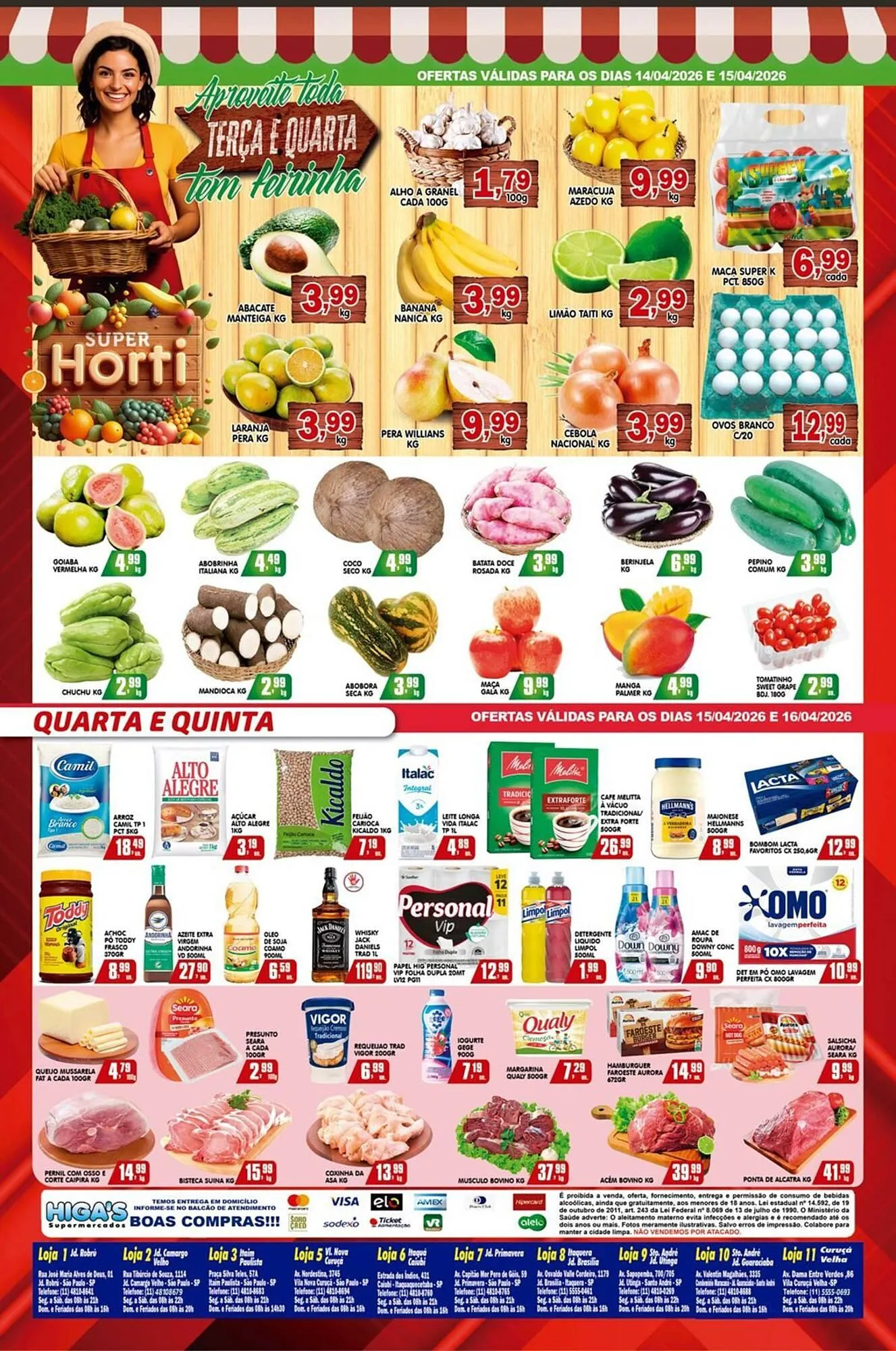 Encarte de Folheto Higa's Supermercado 15 de abril até 21 de abril 2026 - Pagina 3