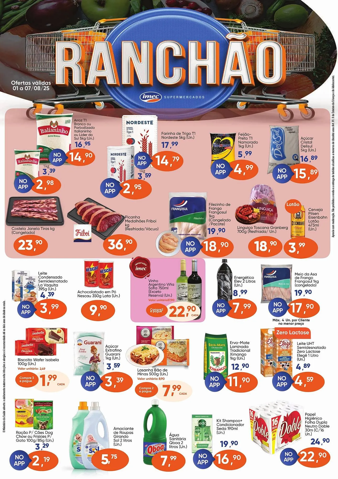 Encarte de Catálogo Imec Supermercados 1 de agosto até 7 de agosto 2025 - Pagina 1