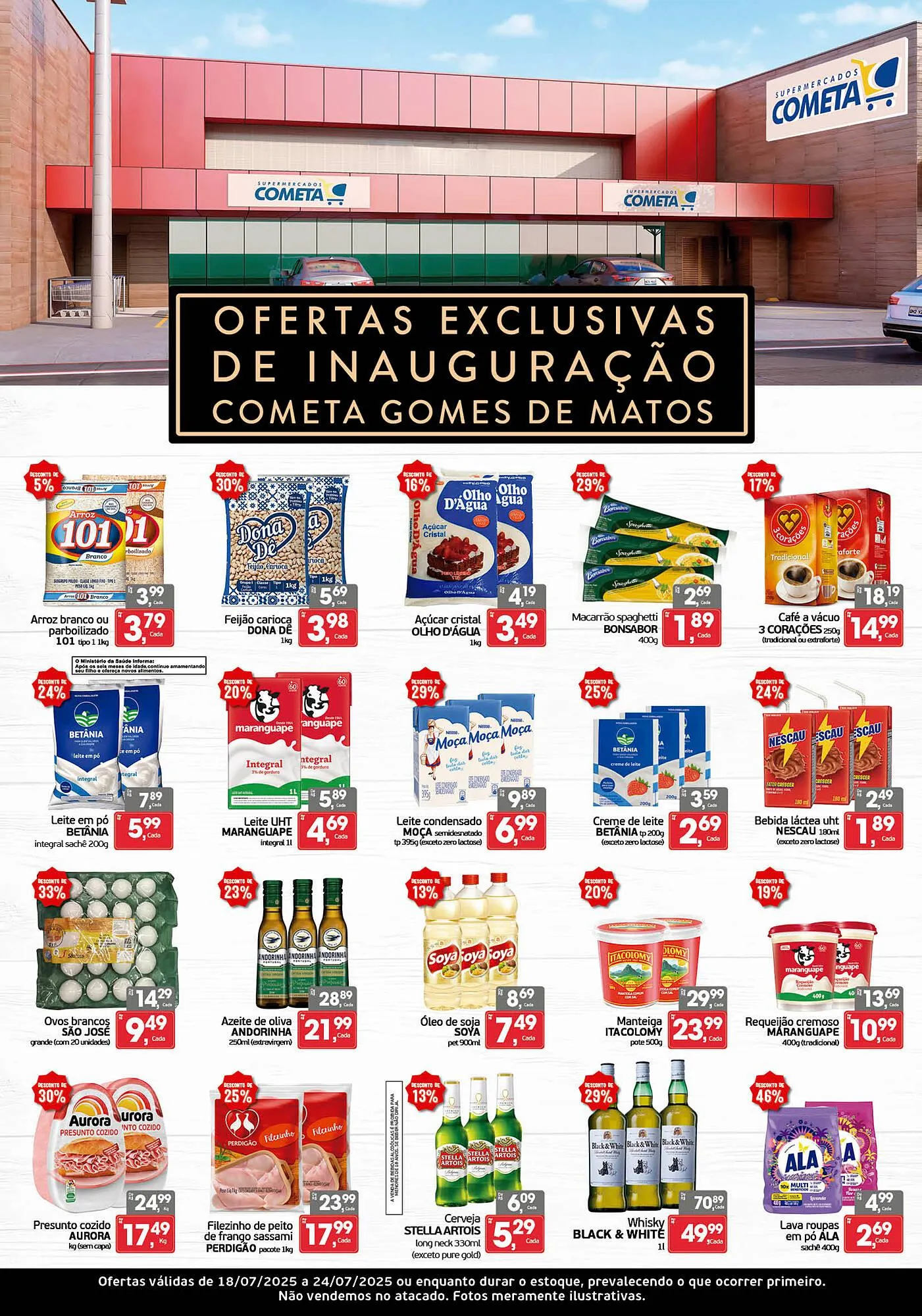 Encarte de Catálogo Cometa Supermercados 18 de julho até 24 de julho 2025 - Pagina 1
