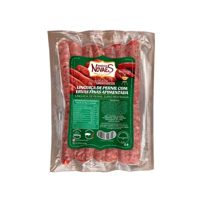 Linguiça De Pernil Com Ervas Finas Apimentada Novaes 500g