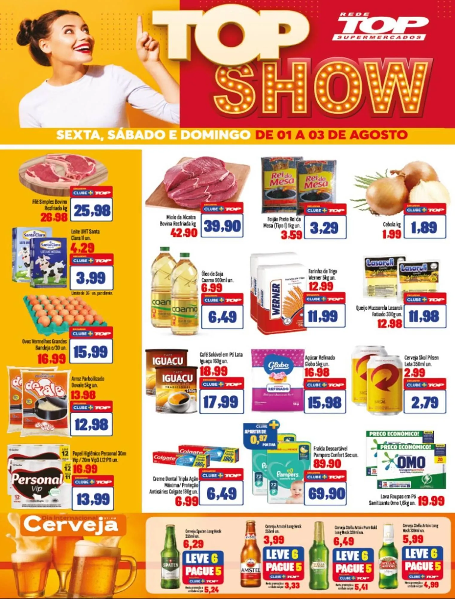 Encarte de Catálogo Rede Top 1 de agosto até 3 de agosto 2025 - Pagina 1