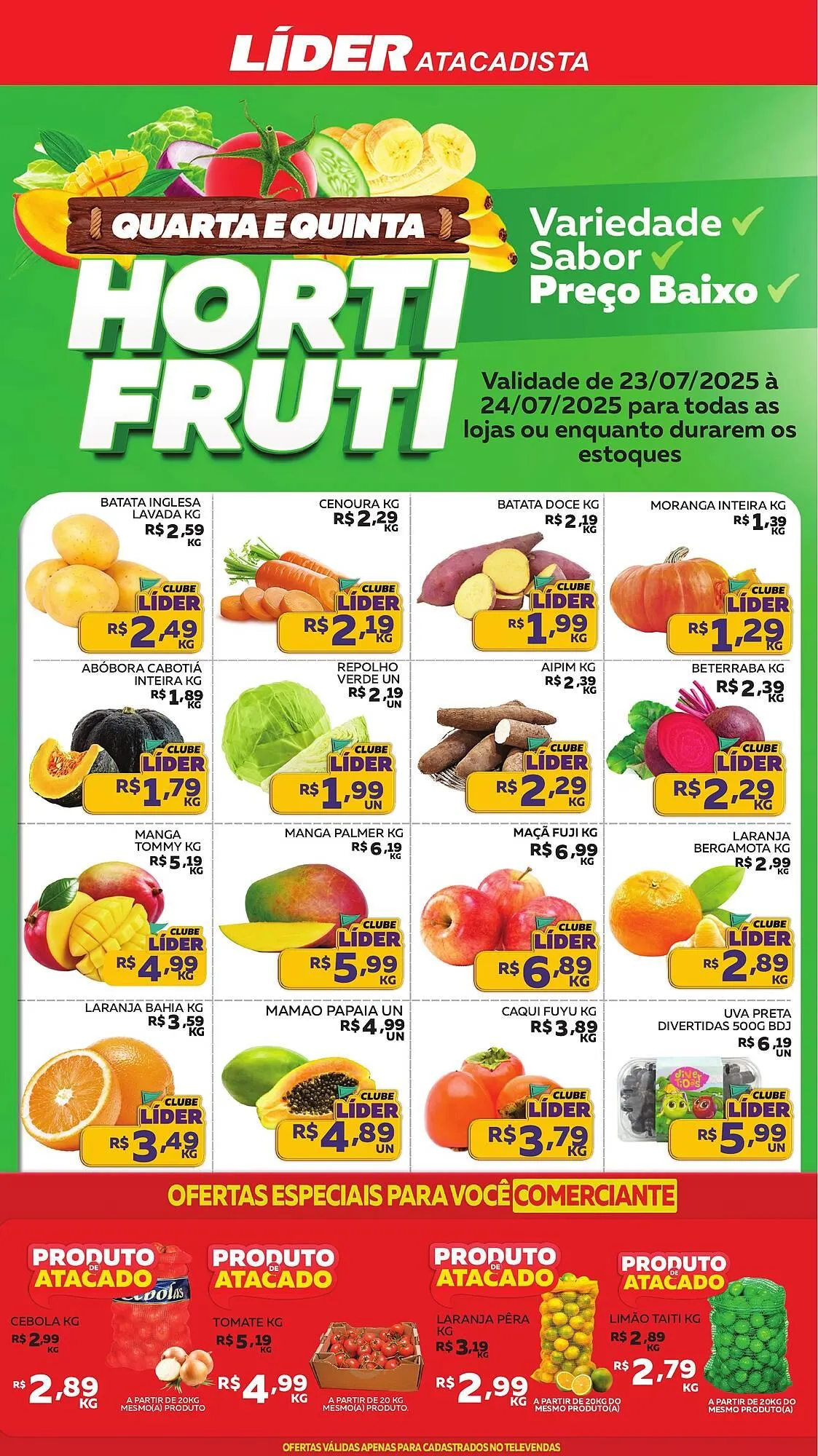 Encarte de Catálogo Lider Atacadista 23 de julho até 24 de julho 2025 - Pagina 1