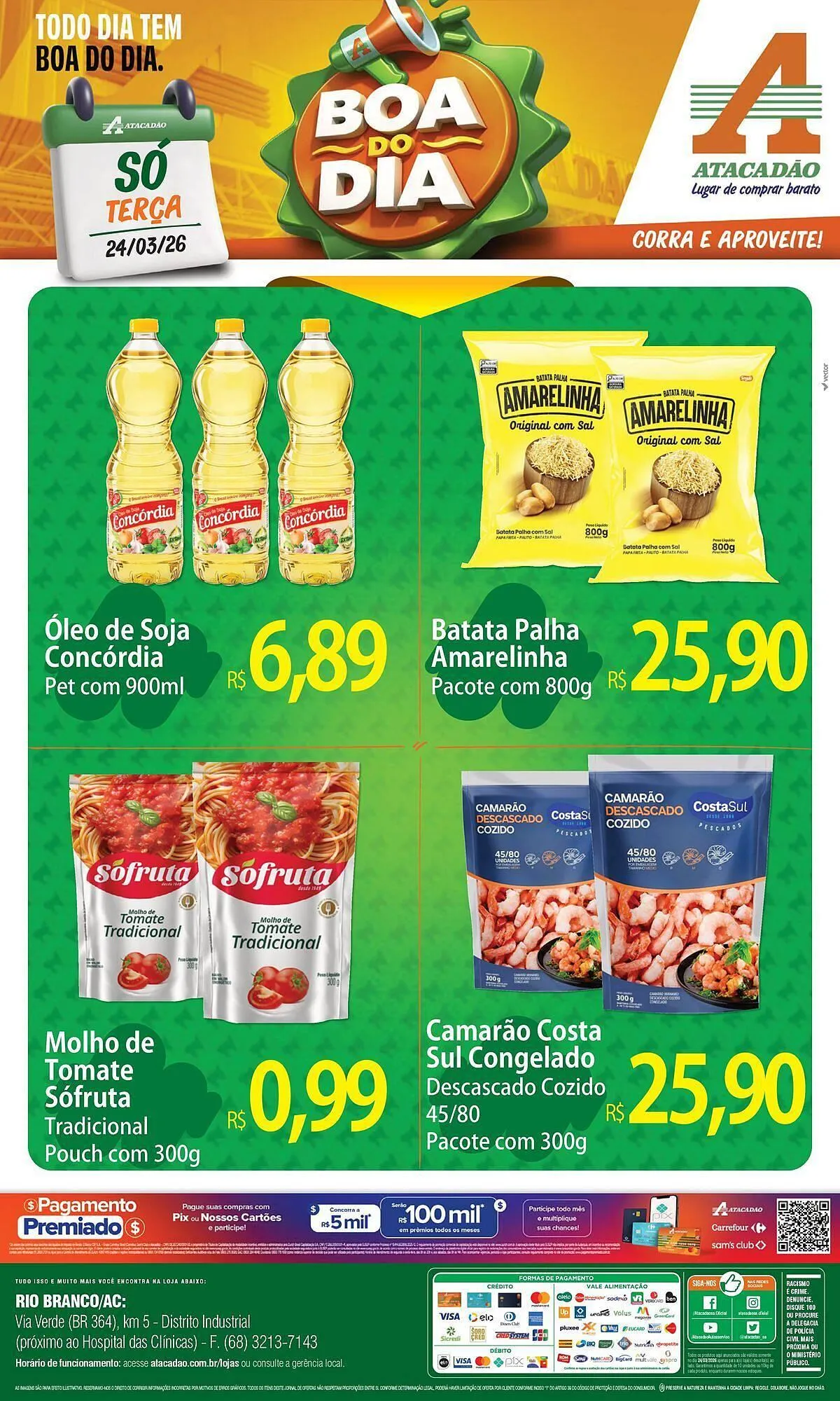 Encarte de Folheto Atacadão 24 de março até 24 de março 2026 - Pagina 1