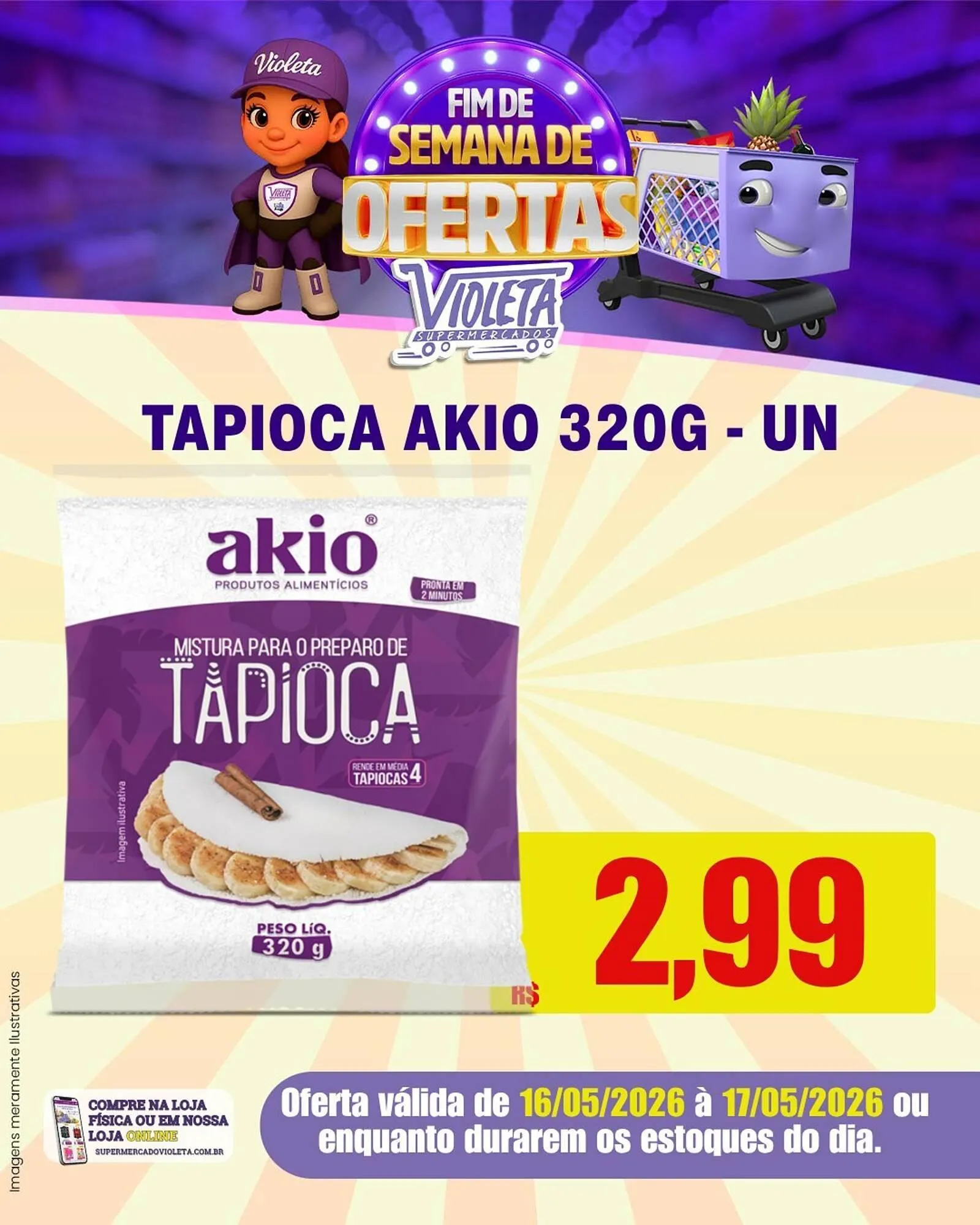 Encarte de Catálogo Violeta Supermercados 16 de maio até 17 de maio 2026 - Pagina 6