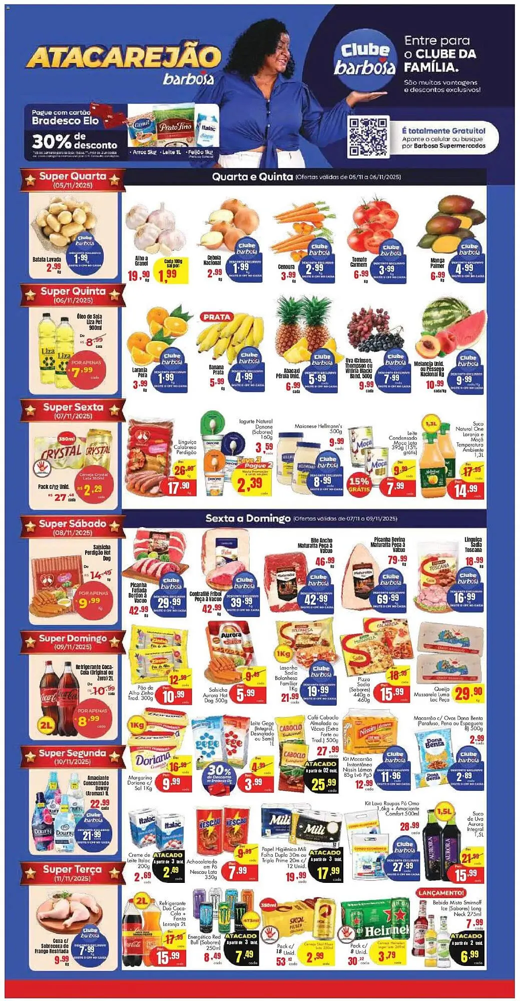 Encarte de Tabloide Barbosa Supermercados 5 de novembro até 11 de novembro 2025 - Pagina 1