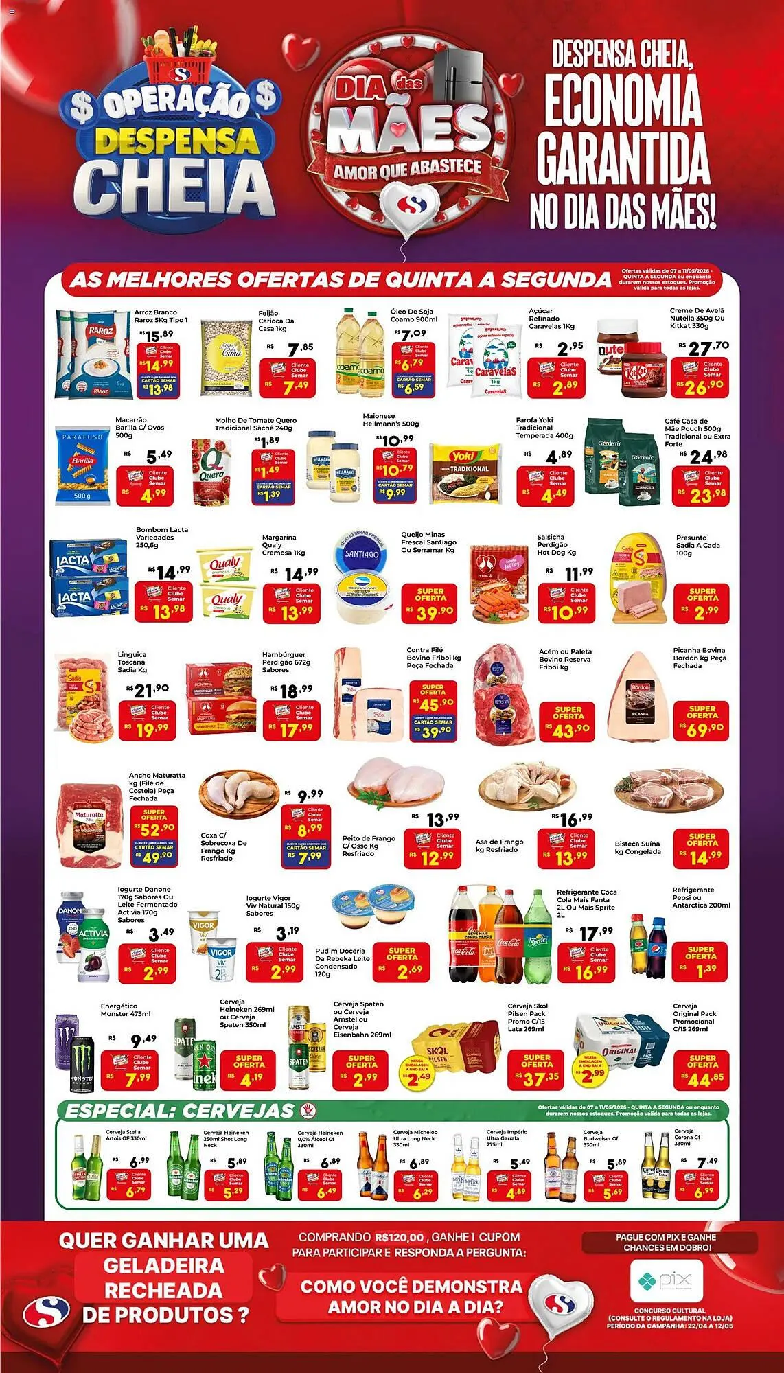 Encarte de Folheto Semar Supermercado 7 de maio até 11 de maio 2026 - Pagina 1