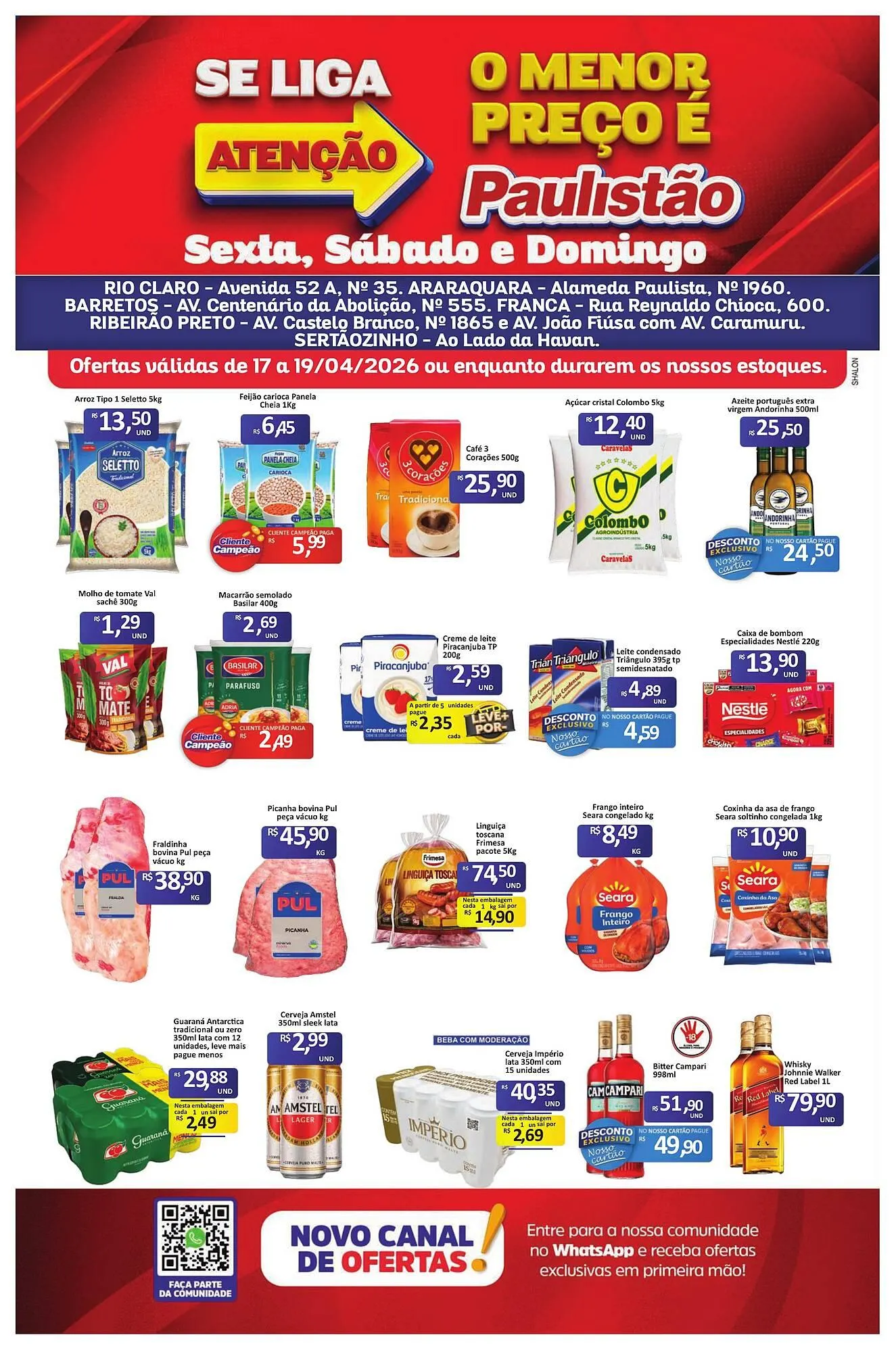 Encarte de Catálogo Paulistão Supermercados 17 de abril até 19 de abril 2026 - Pagina 1
