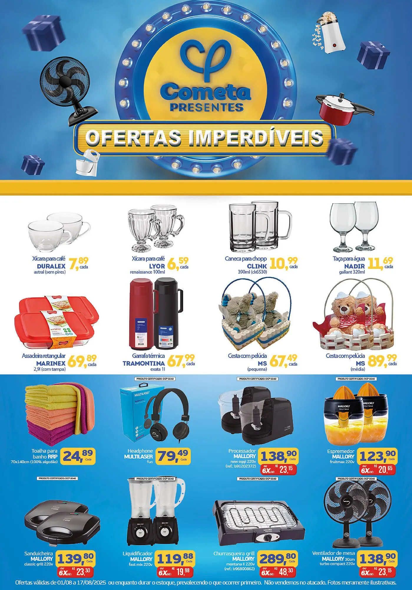 Encarte de Catálogo Cometa Supermercados 1 de agosto até 17 de agosto 2025 - Pagina 1