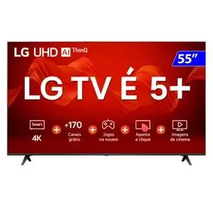 Smart TV LG 55” LED 4K UHD Wi-Fi webOS 23 Comando de Voz 55UR8750PSA.BWZ
