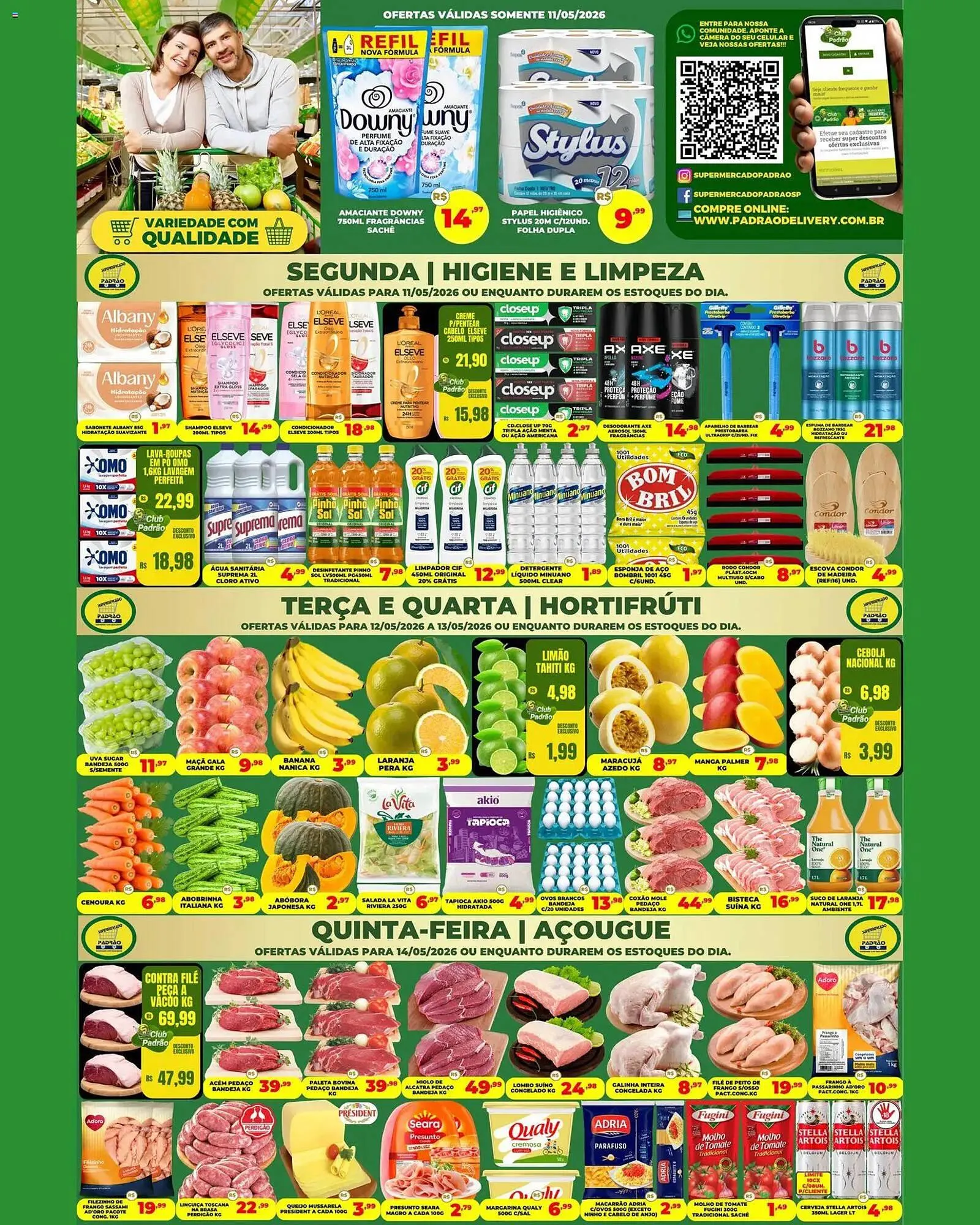 Encarte de Folheto Supermercado Padrão 11 de maio até 15 de maio 2026 - Pagina 1