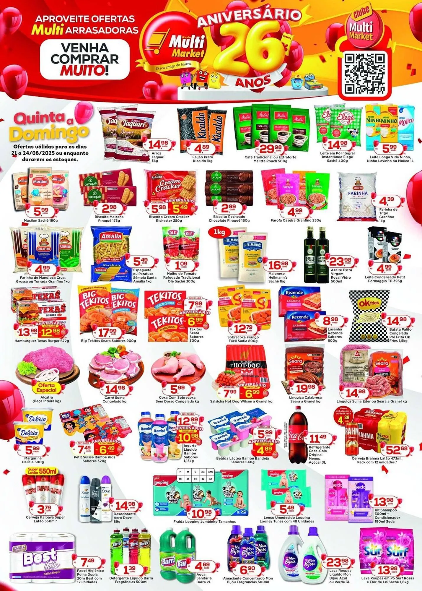 Encarte de Catálogo Rede Multi Market 21 de agosto até 24 de agosto 2025 - Pagina 1