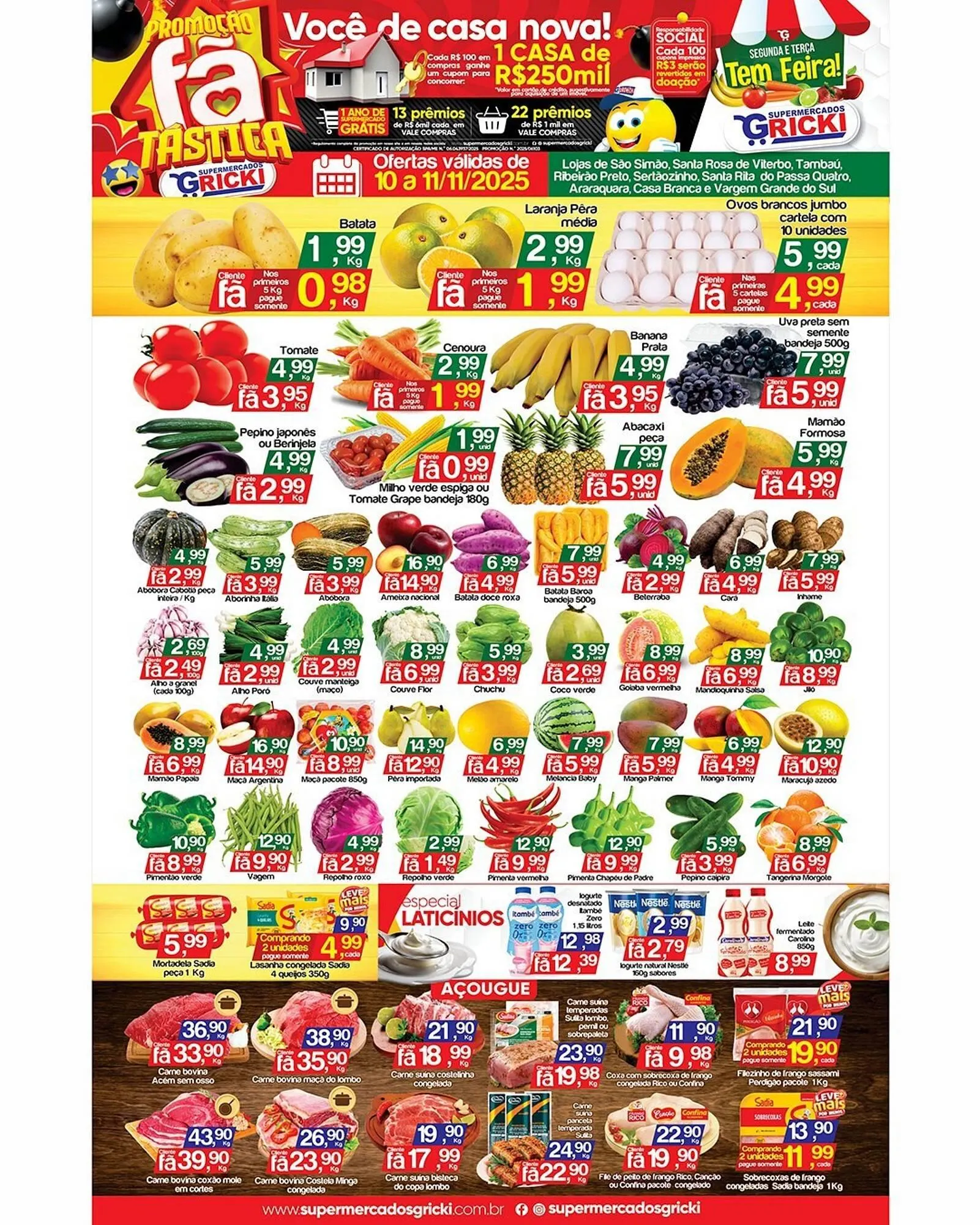 Encarte de Catálogo Supermercados Gricki 10 de novembro até 11 de novembro 2025 - Pagina 1